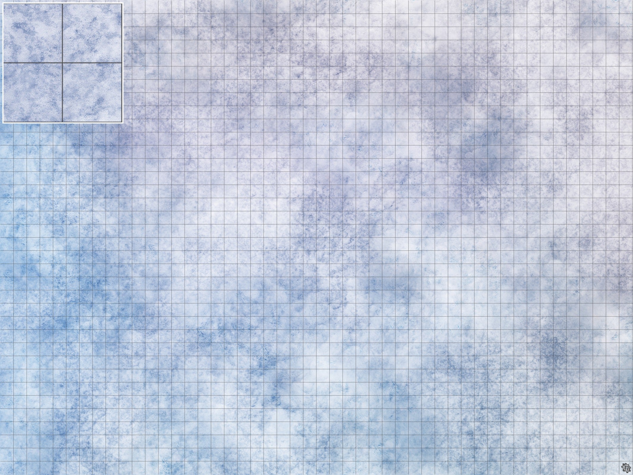 Mats by Mars: Glacial Plain Tabletop Wargaming Play Mat