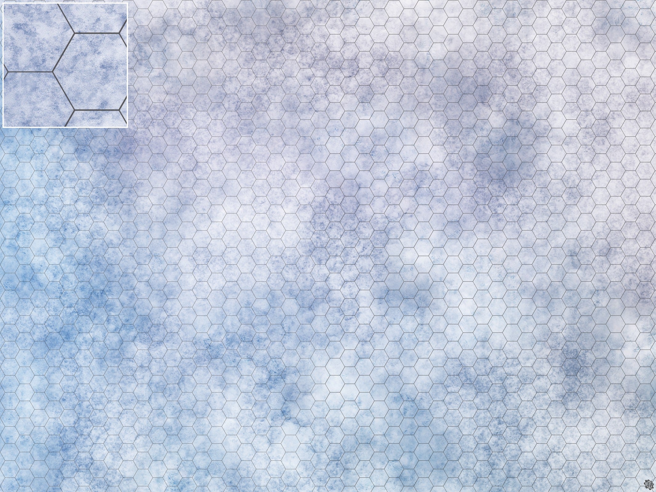 Mats by Mars: Glacial Plain Tabletop Wargaming Play Mat