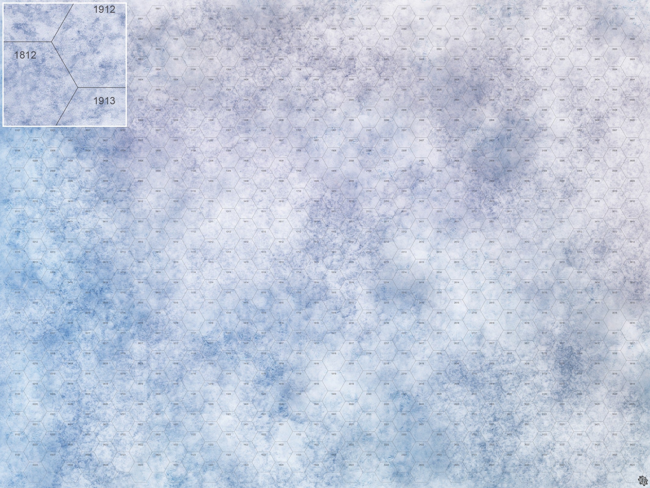 Mats by Mars: Glacial Plain Tabletop Wargaming Play Mat