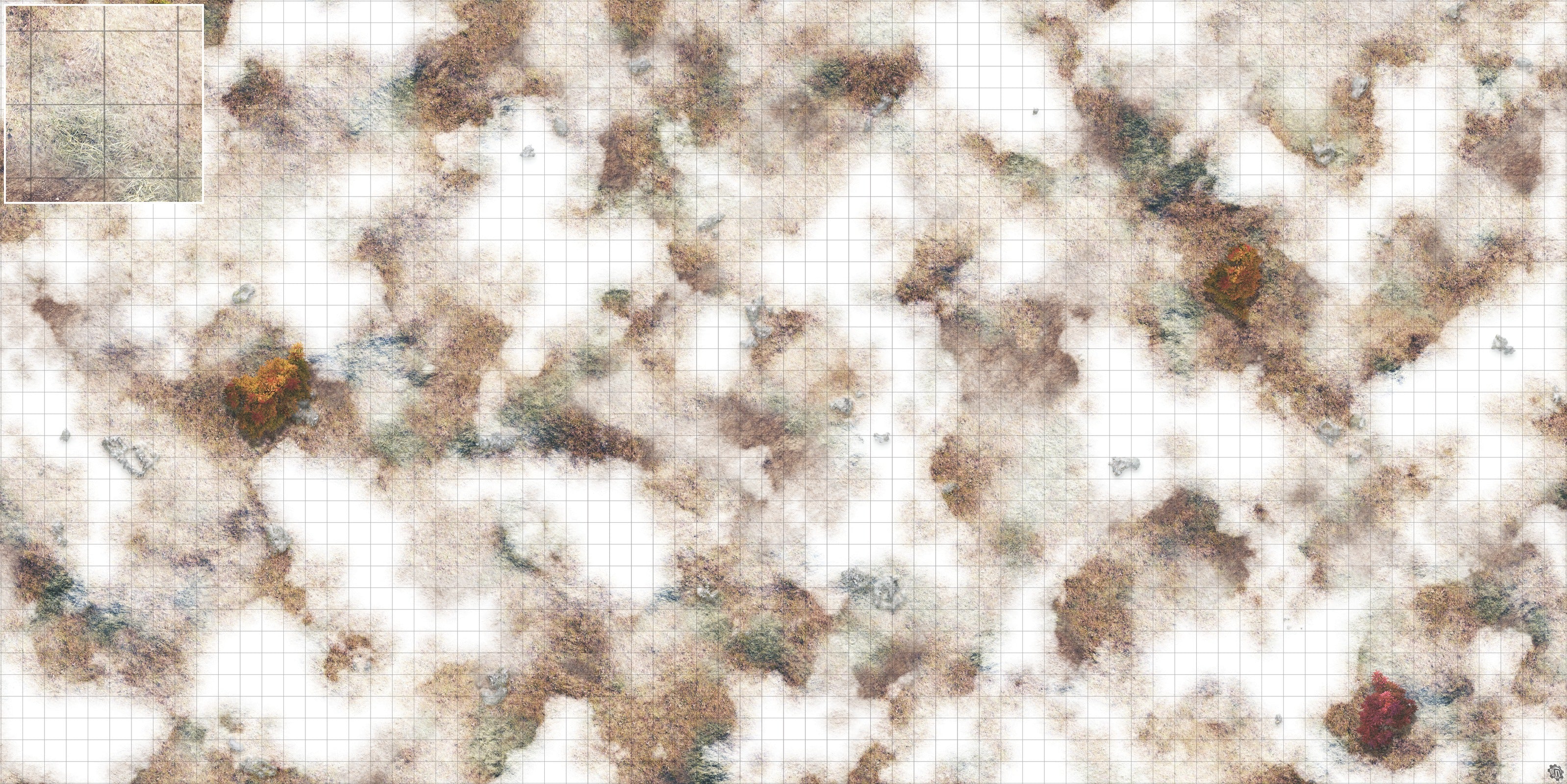 Mats by Mars: Snowy Tundra Tabletop Wargaming Play Mat