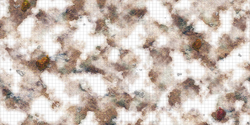 Mats by Mars: Snowy Tundra Tabletop Wargaming Play Mat