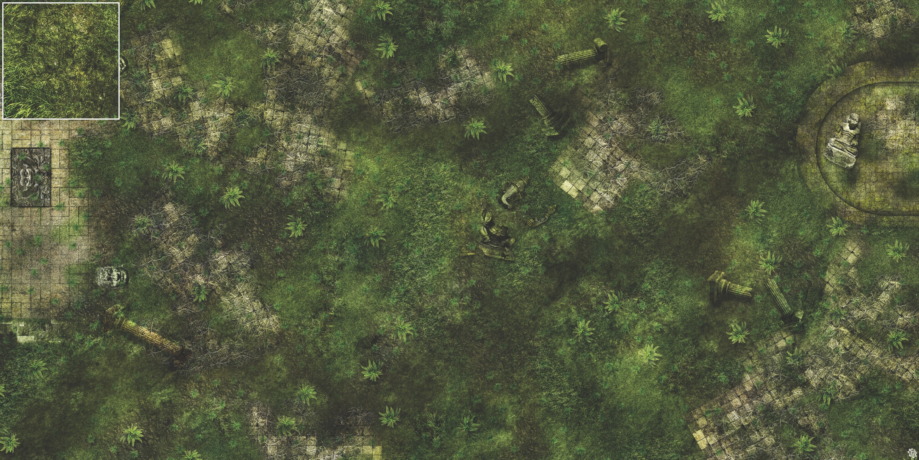 Mats by Mars: Forgotten Temple (Altar) Tabletop Wargaming Play Mat