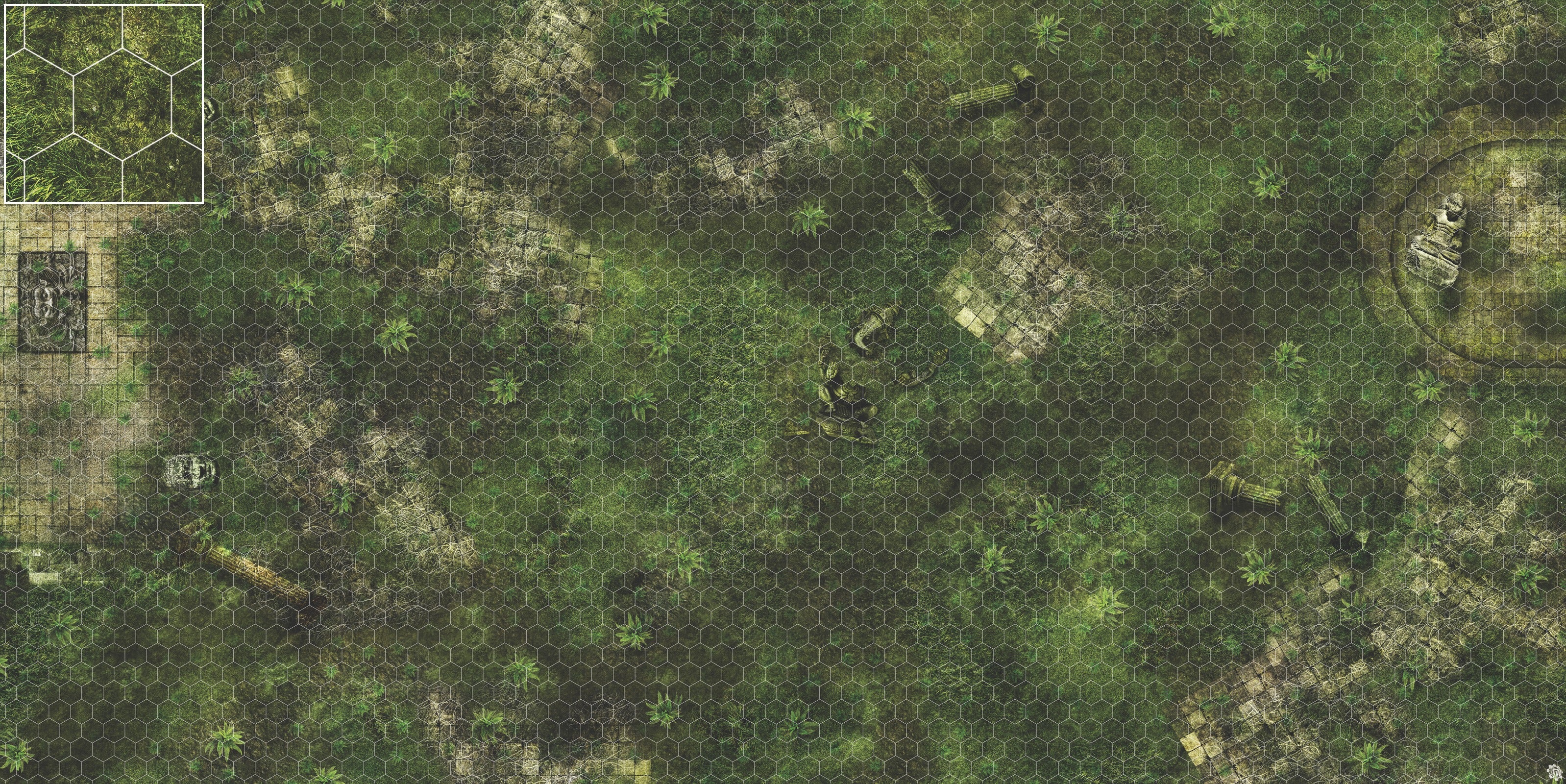 Mats by Mars: Forgotten Temple (Altar) Tabletop Wargaming Play Mat