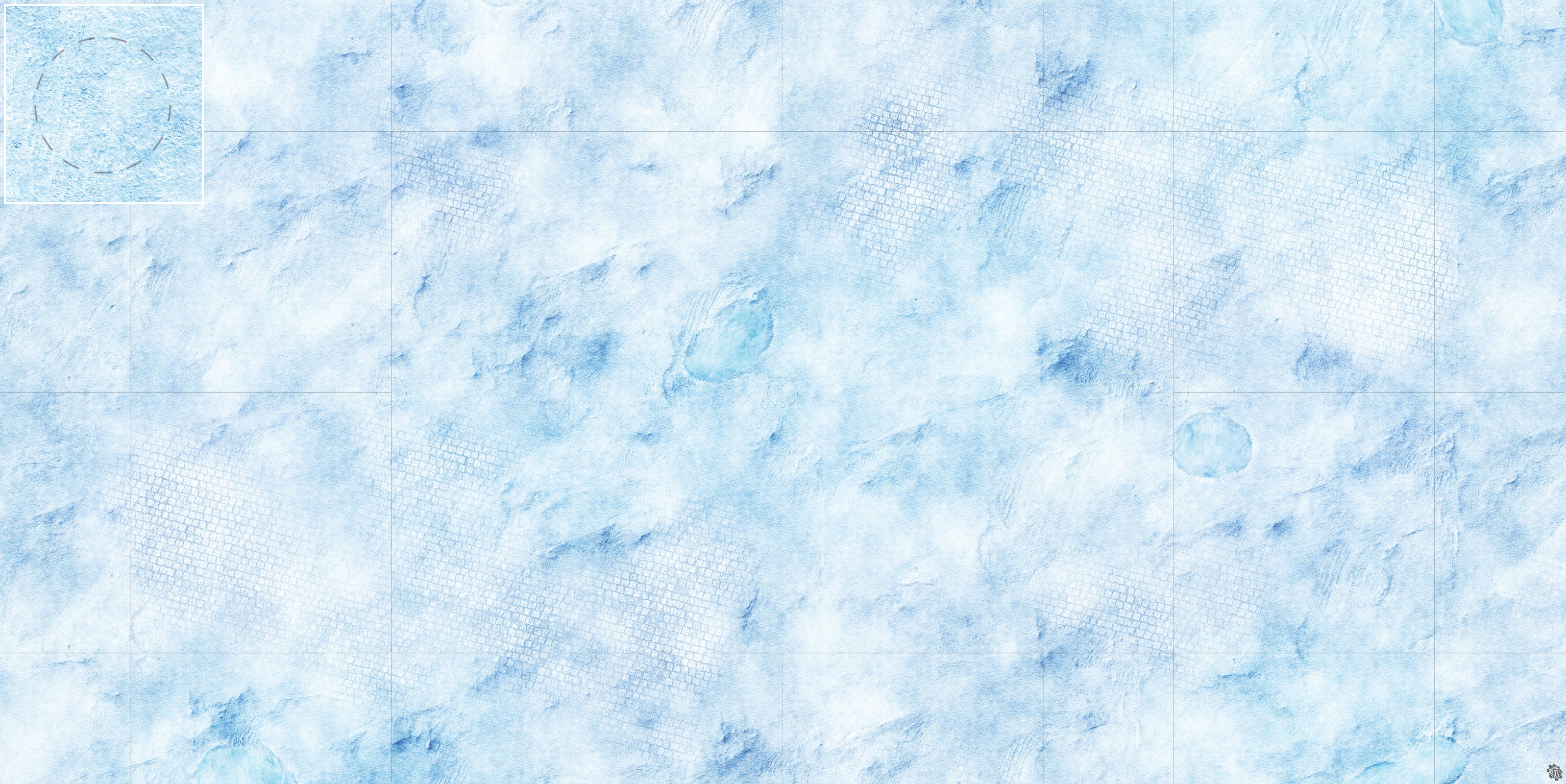 Mats by Mars: Frosty Cobbles Tabletop Wargaming Play Mat
