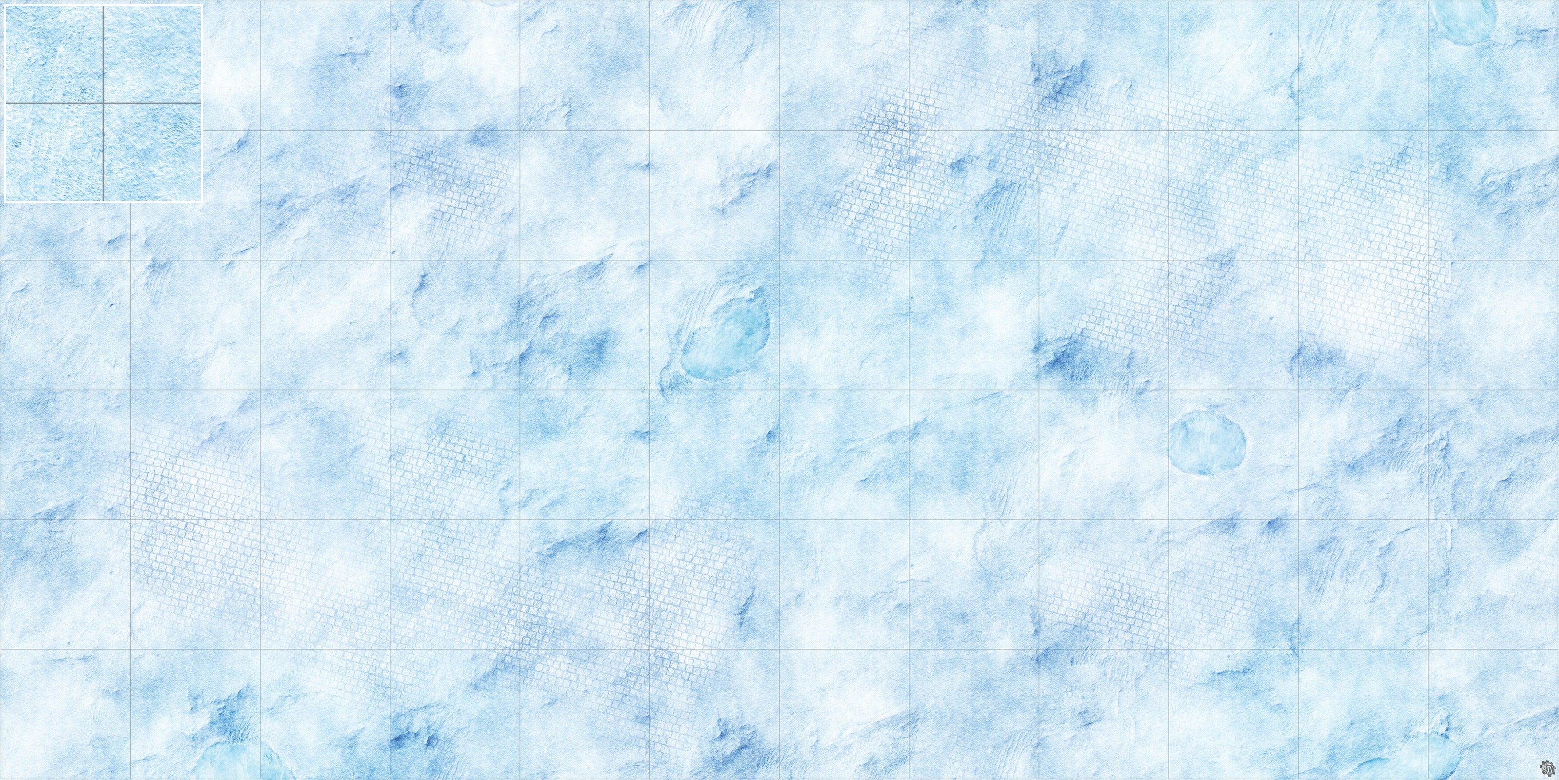 Mats by Mars: Frosty Cobbles Tabletop Wargaming Play Mat