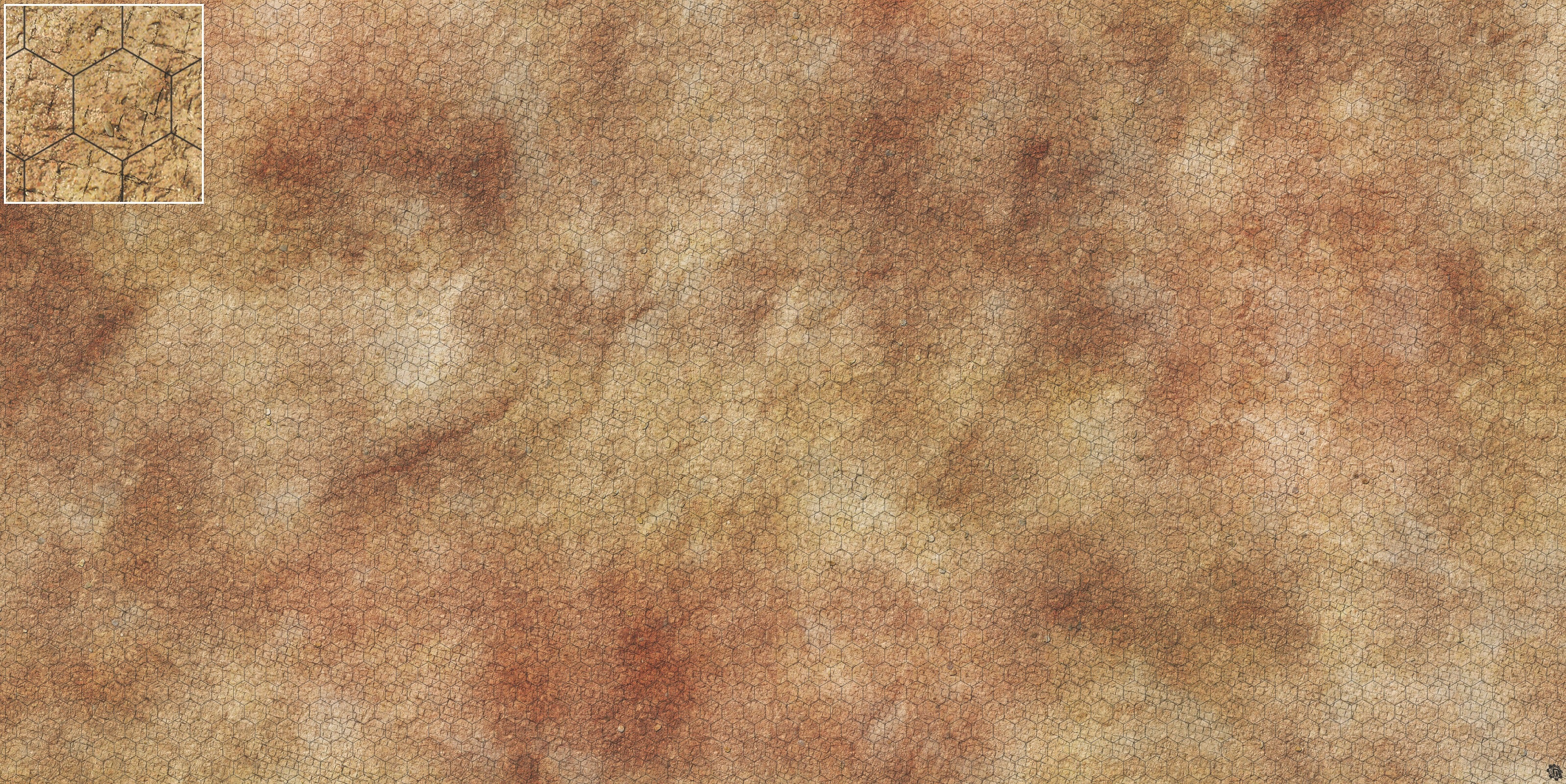Mats by Mars: Sandy Cobbles Tabletop Wargaming Play Mat