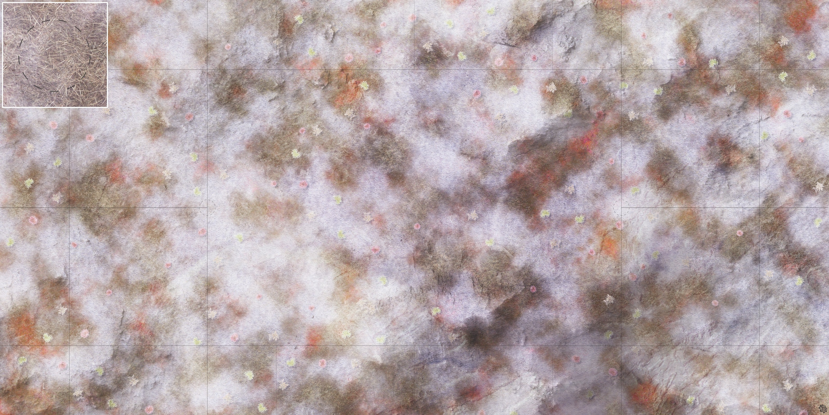 Mats by Mars: Hinterland Snow Tabletop Wargaming Play Mat