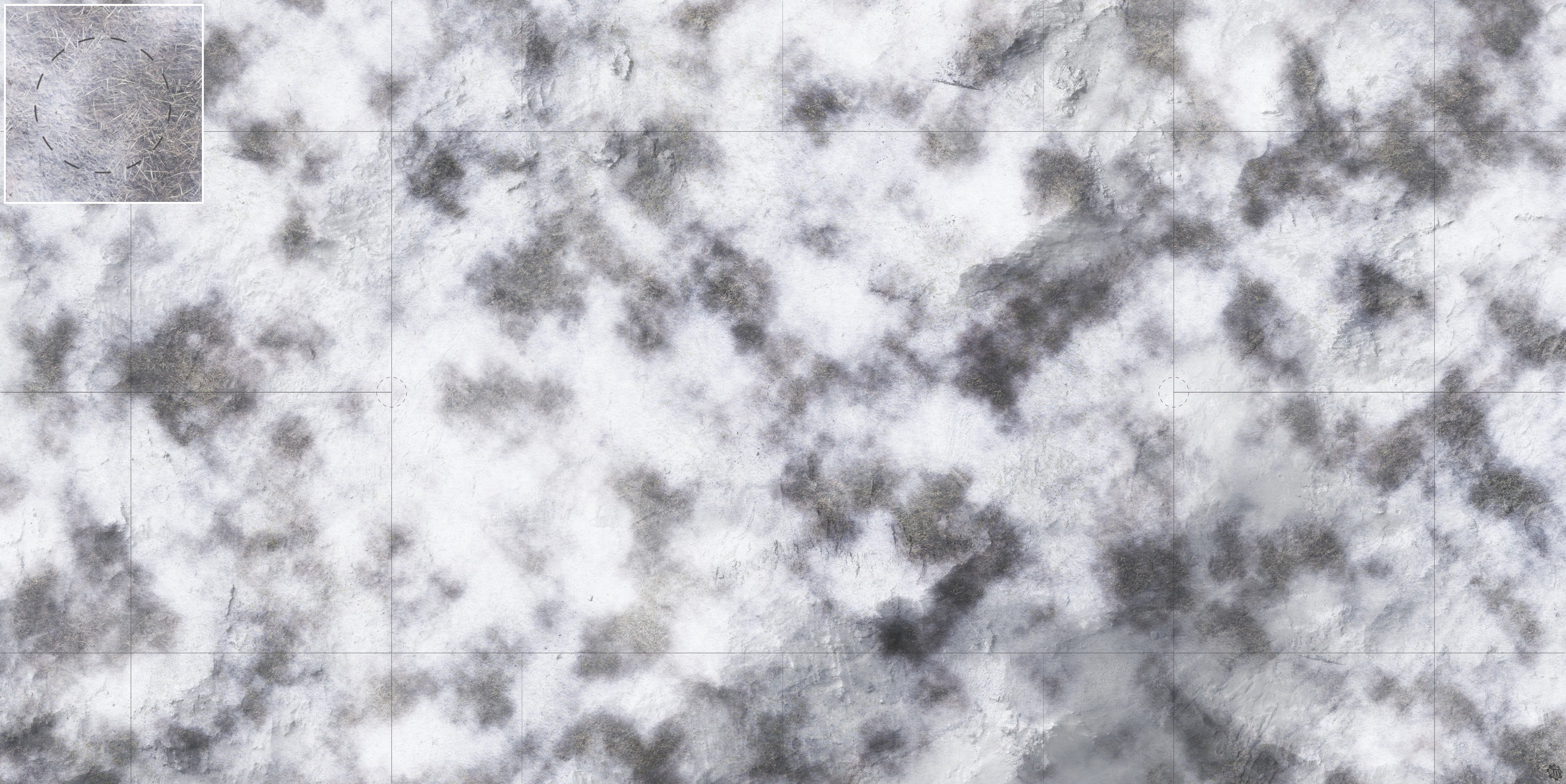 Mats by Mars: Frozen Wasteland Tabletop Wargaming Play Mat