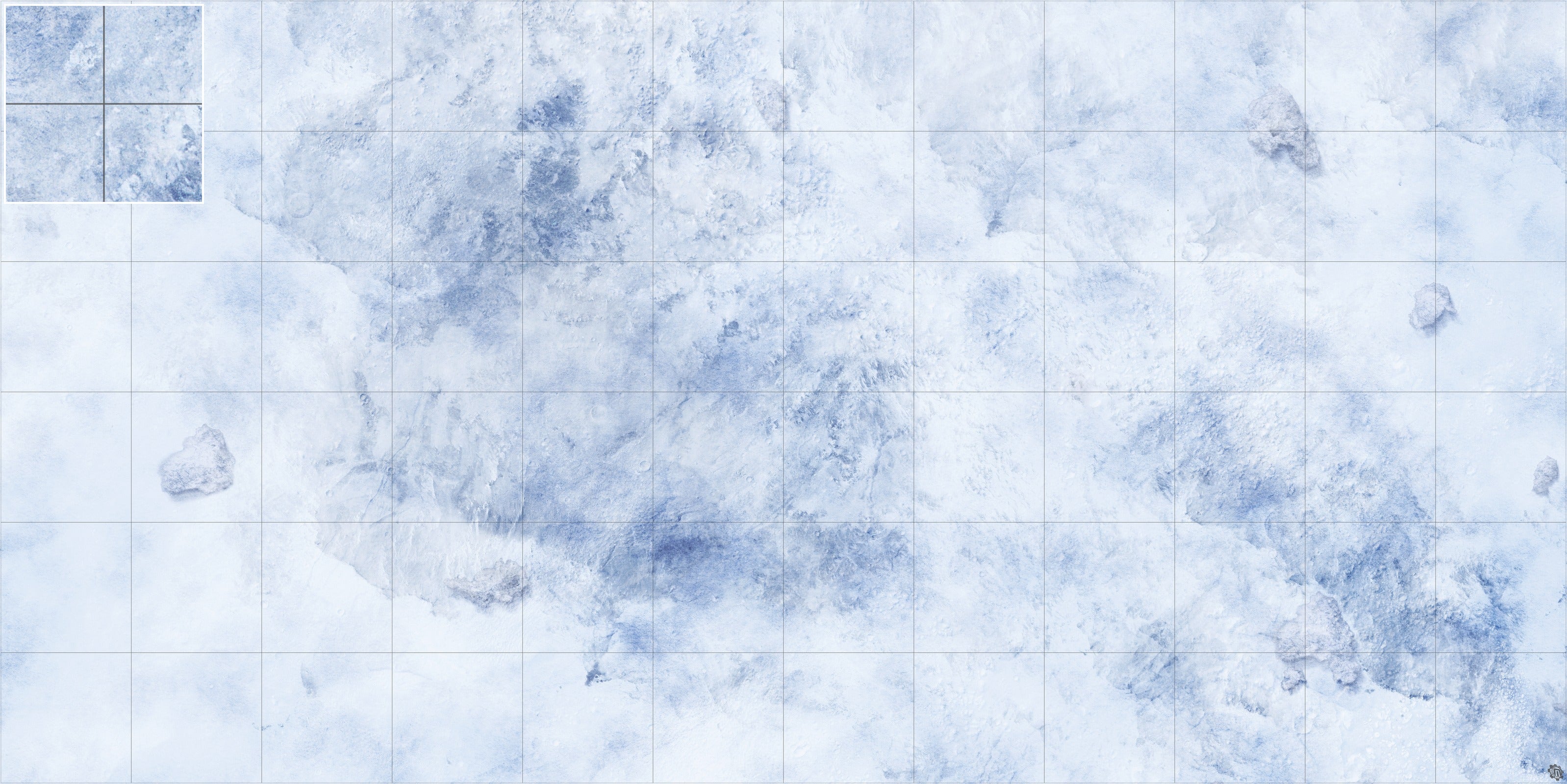 Mats by Mars: Glacial Pass Tabletop Wargaming Play Mat