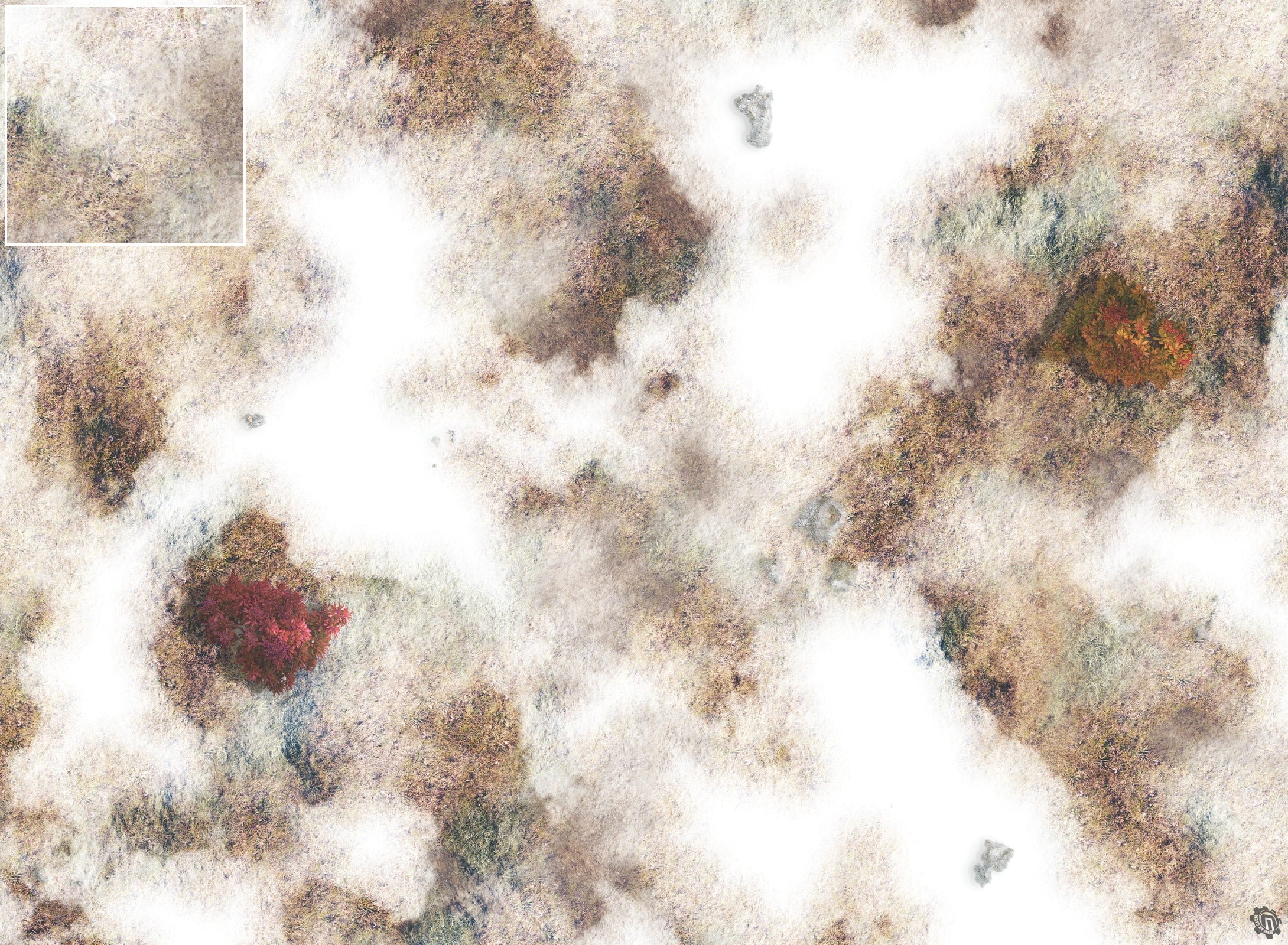 Mats by Mars: Snowy Tundra Tabletop Wargaming Play Mat