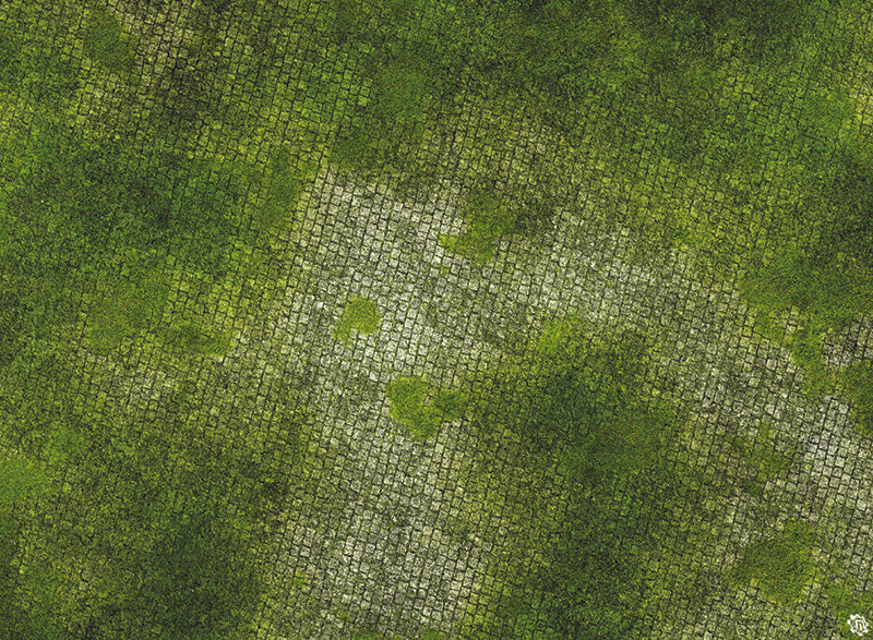 Mats by Mars: Overgrown Cobbles Tabletop Wargaming Play Mat