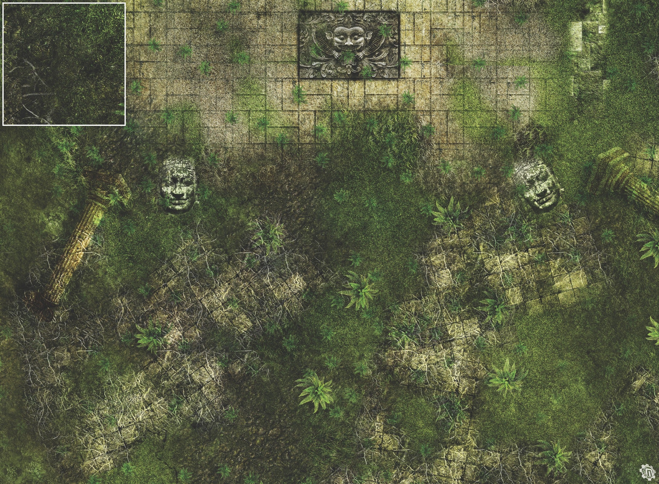 Mats by Mars: Forgotten Temple (Altar) Tabletop Wargaming Play Mat