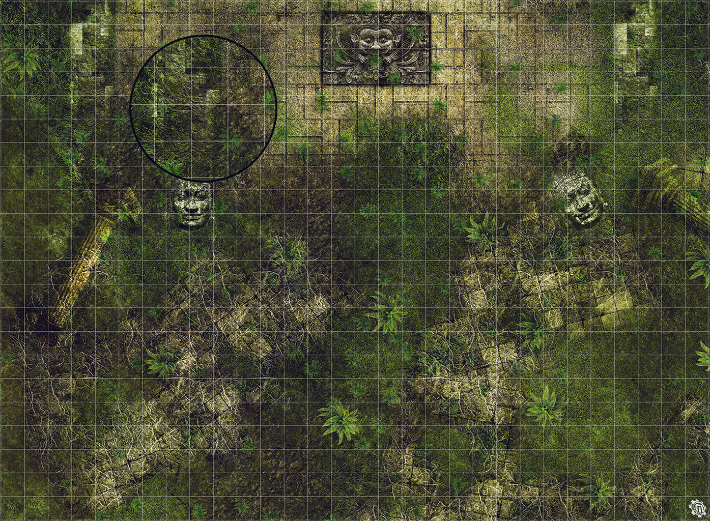 Mats by Mars: Forgotten Temple (Altar) Tabletop Wargaming Play Mat