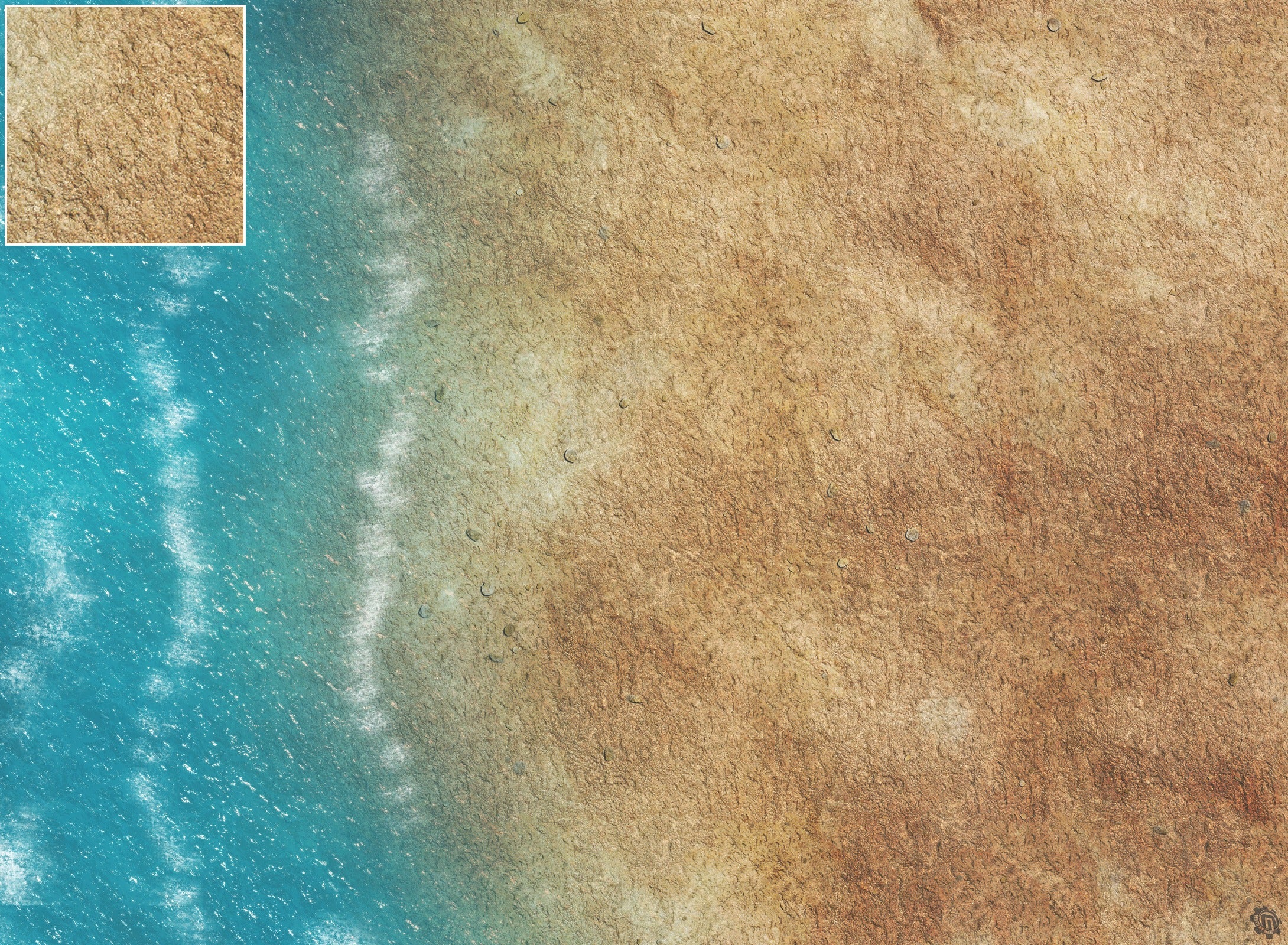 Mats by Mars: Treasure Beach Tabletop Wargaming Play Mat