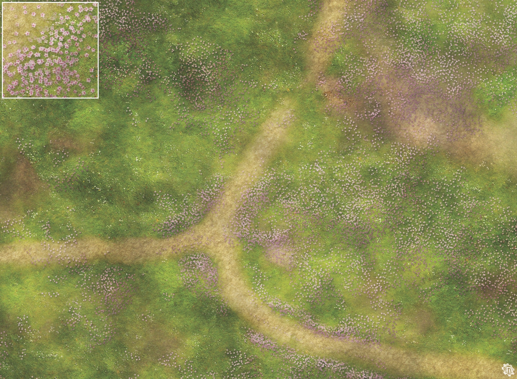 Mats by Mars: Cherry Blossom Crossroads Tabletop Wargaming Play Mat