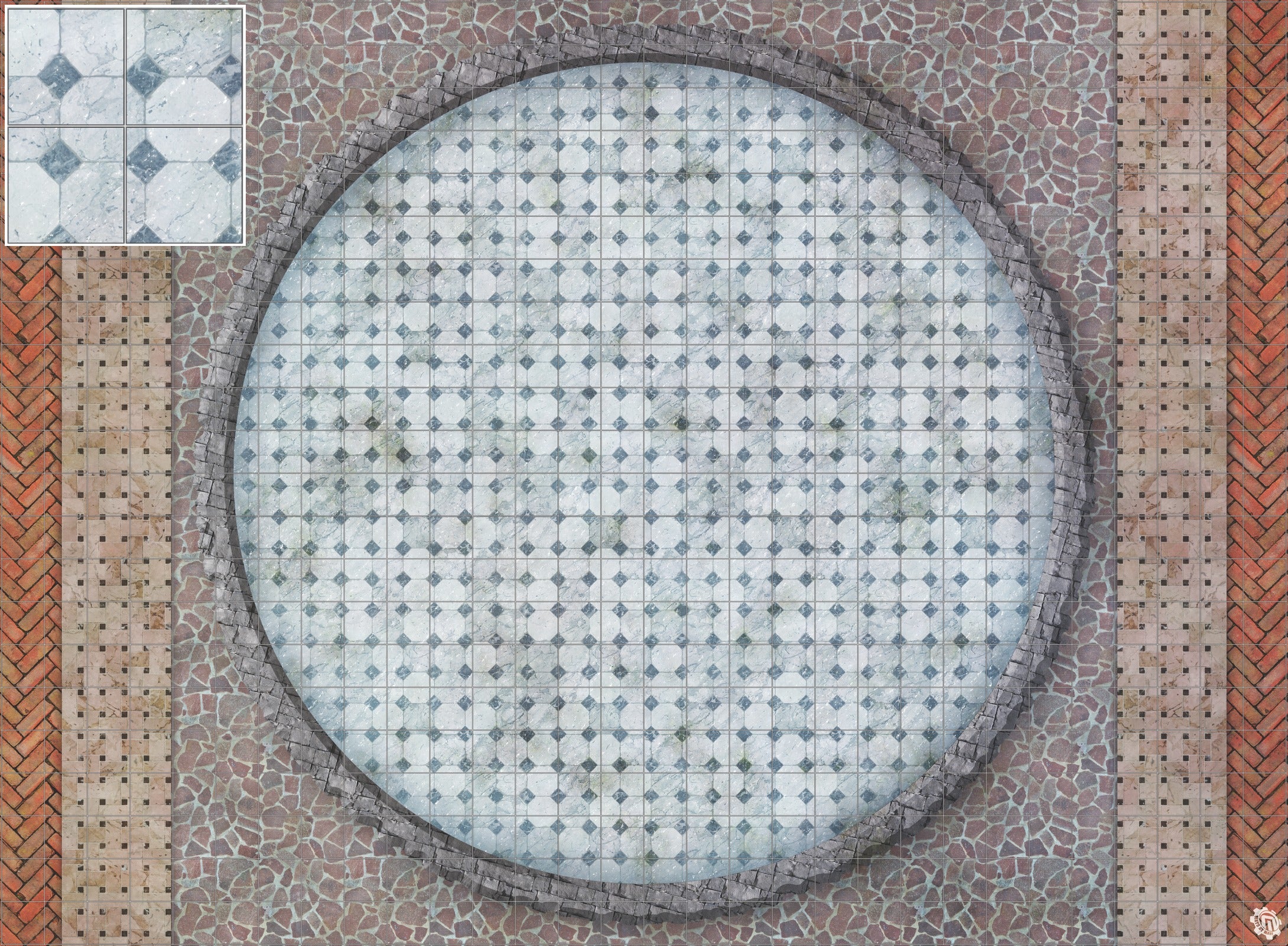 Mats by Mars: Piazza Tabletop Wargaming Play Mat