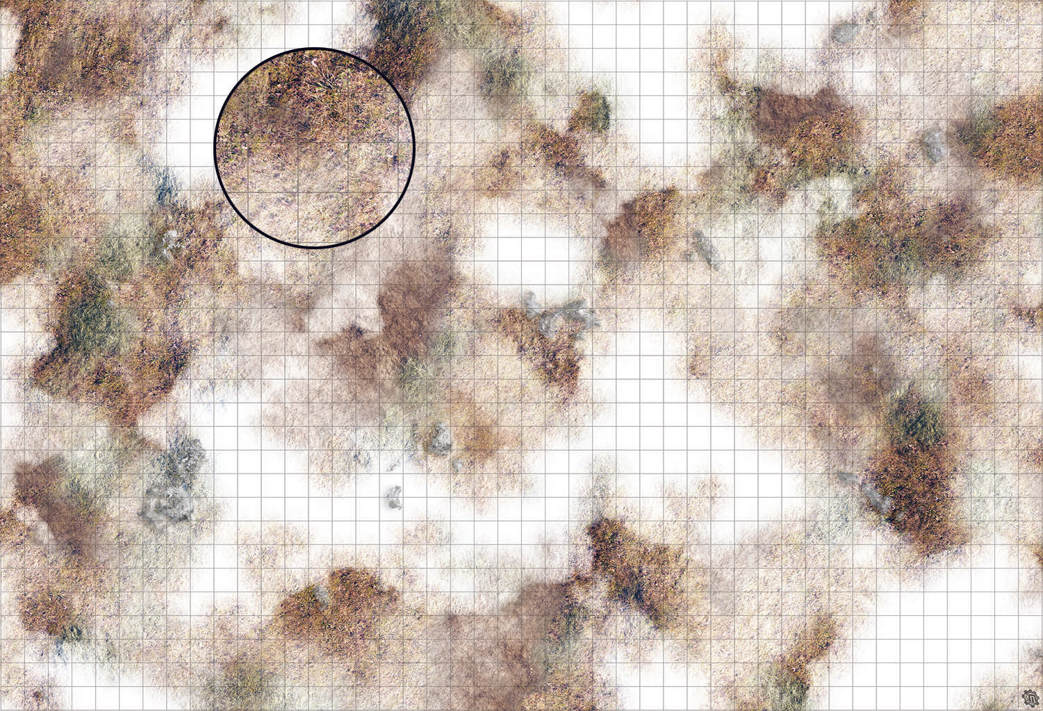 Mats by Mars: Snowy Tundra Tabletop Wargaming Play Mat