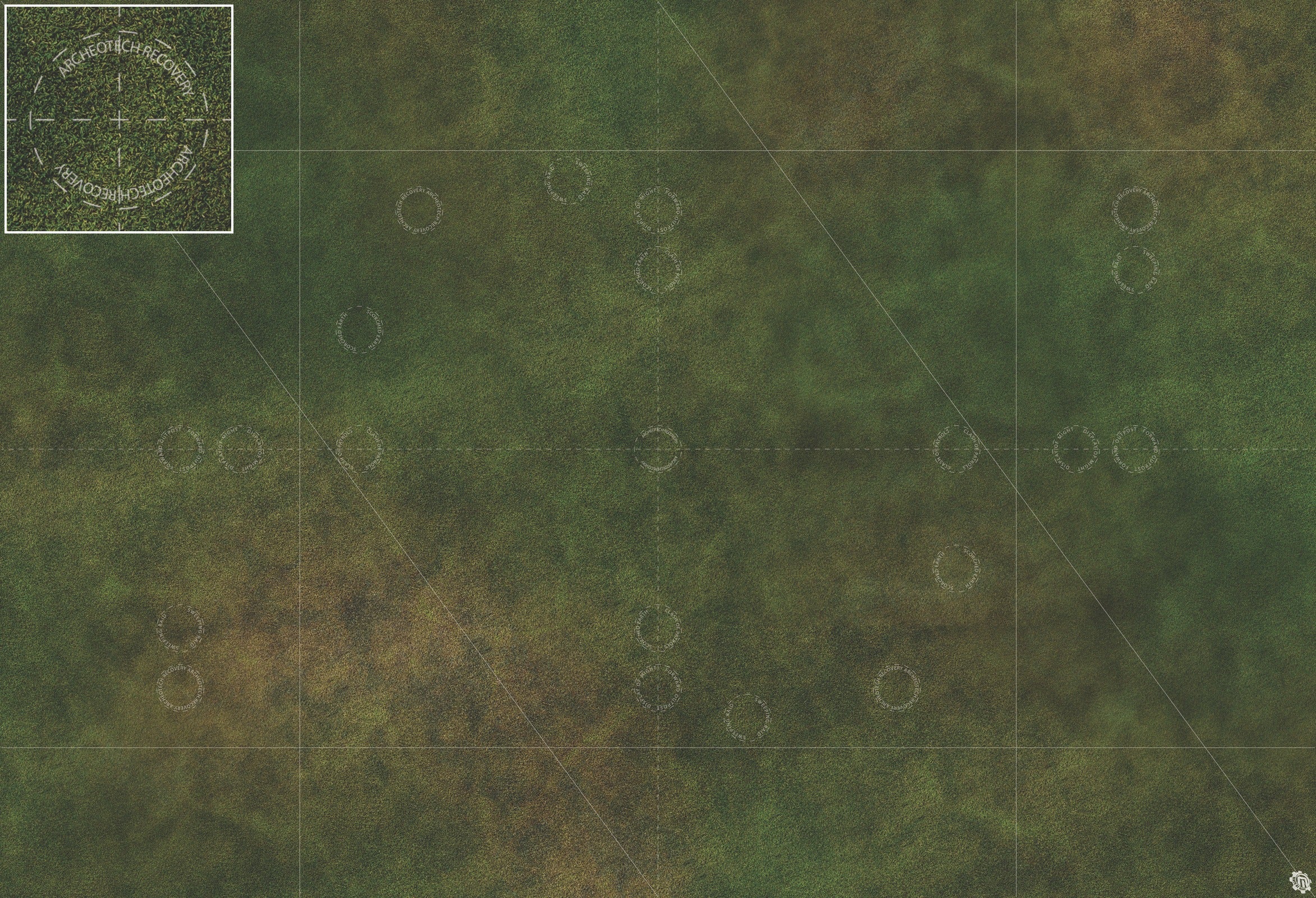 Mats by Mars: Green Meadow Tabletop Wargaming Play Mat