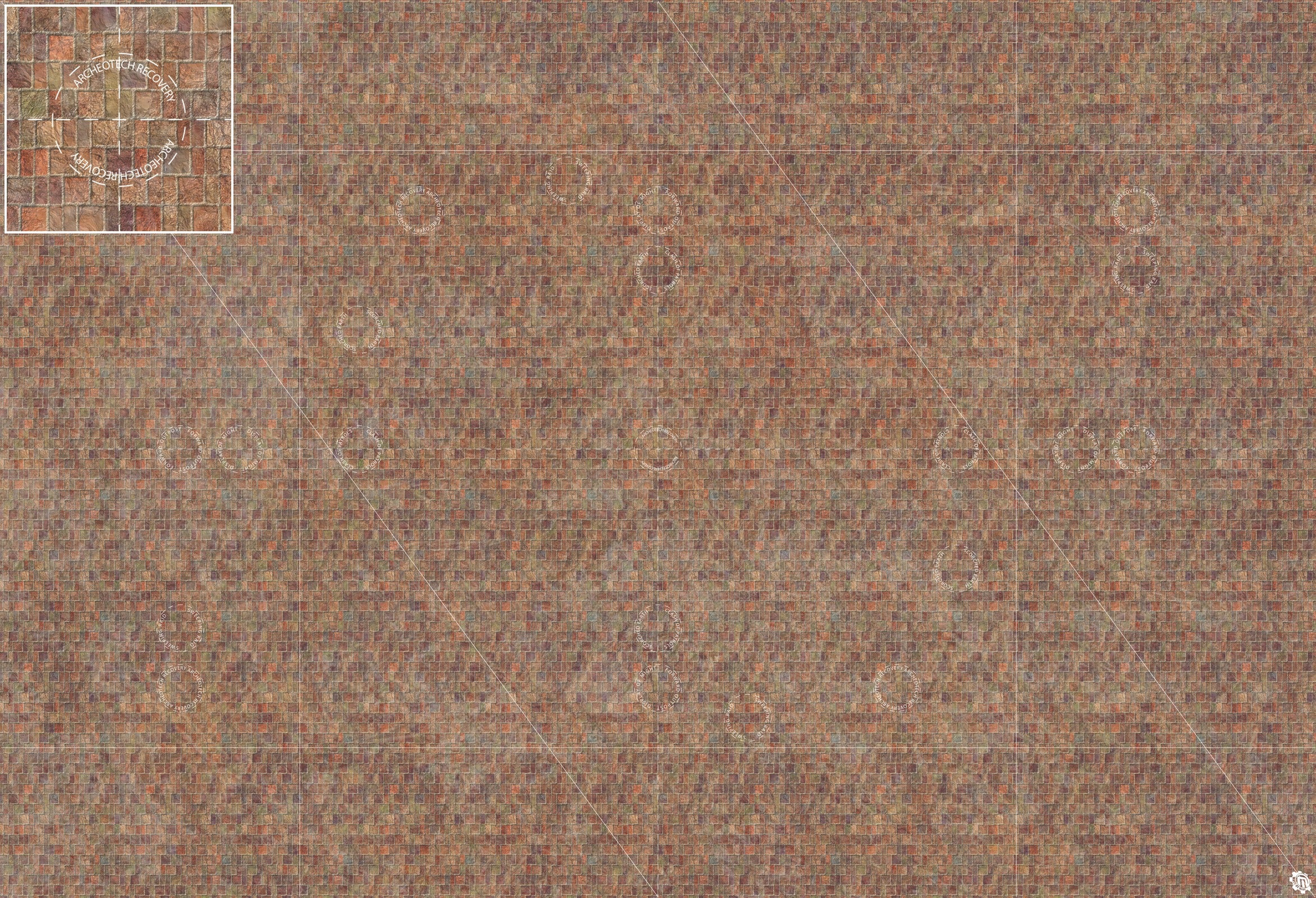 Mats by Mars: Sett in Stone (Red) Tabletop Wargaming Play Mat