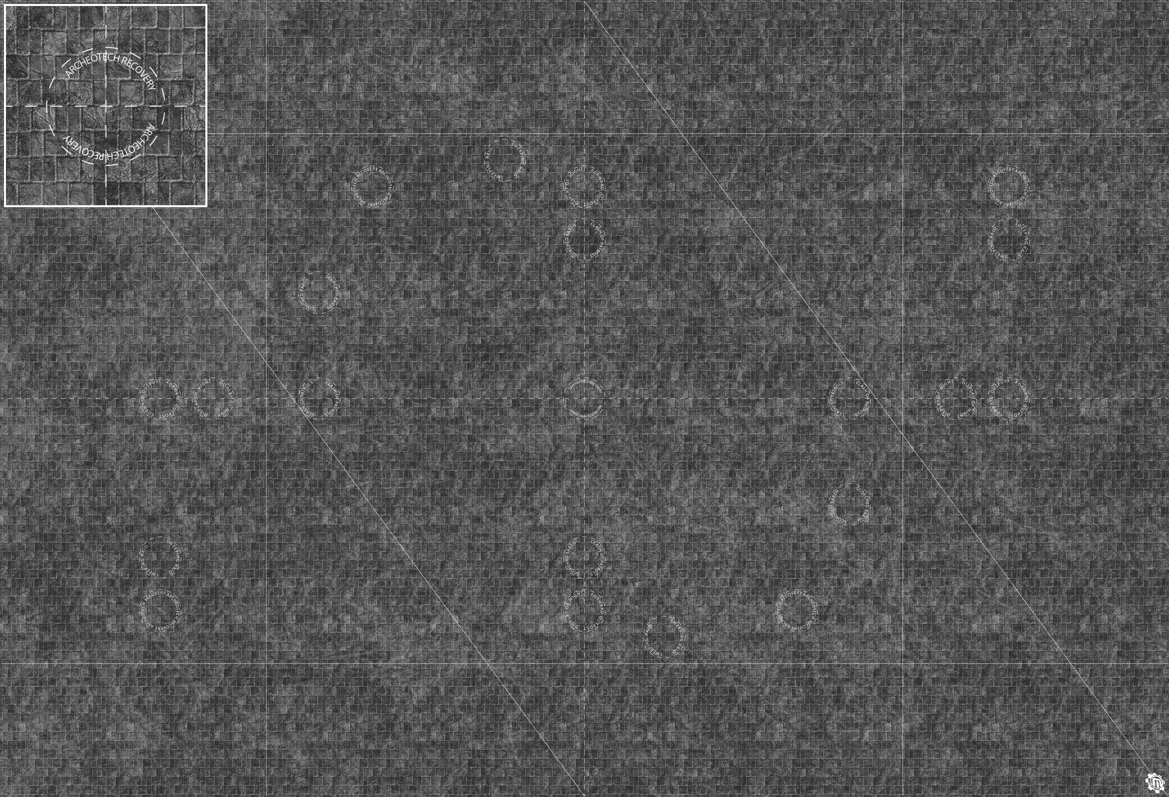 Mats by Mars: Sett in Stone (Grey) Tabletop Wargaming Play Mat