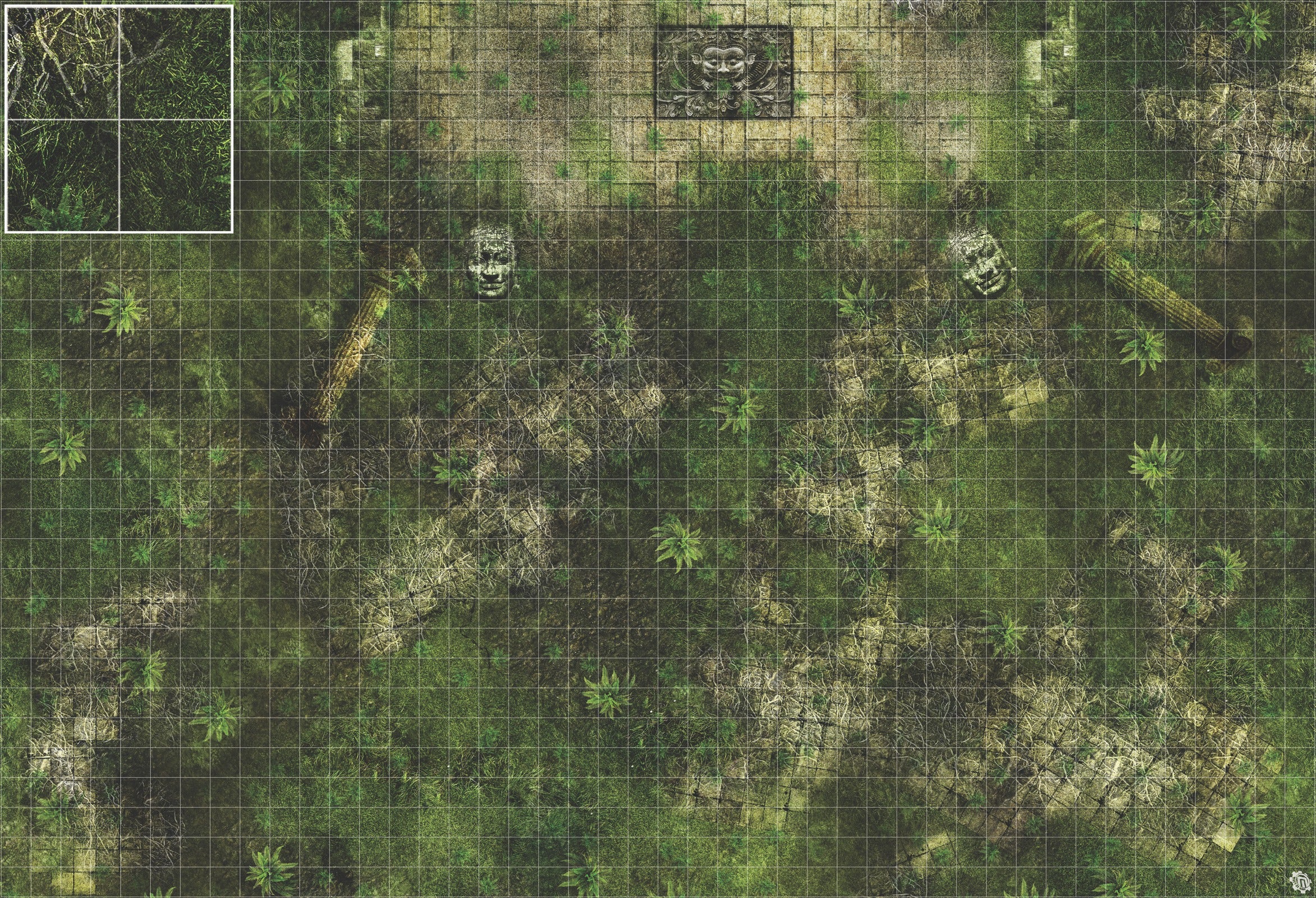 Mats by Mars: Forgotten Temple (Altar) Tabletop Wargaming Play Mat