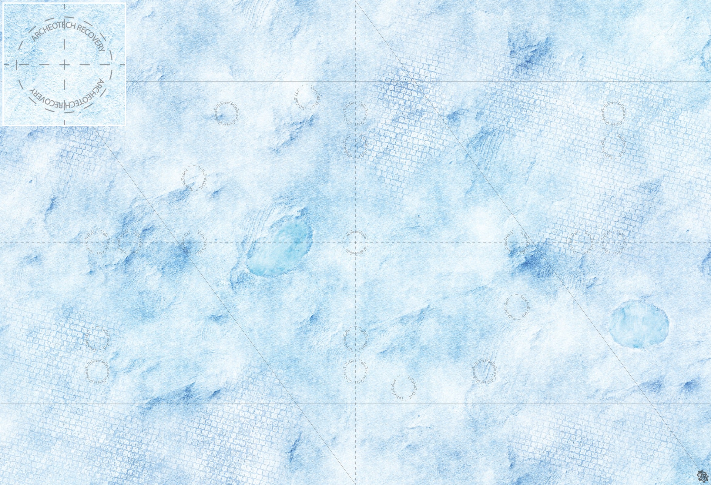 Mats by Mars: Frosty Cobbles Tabletop Wargaming Play Mat