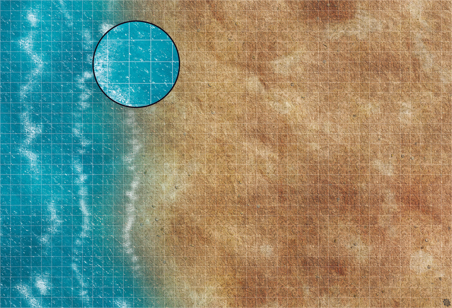 Mats by Mars: Treasure Beach Tabletop Wargaming Play Mat