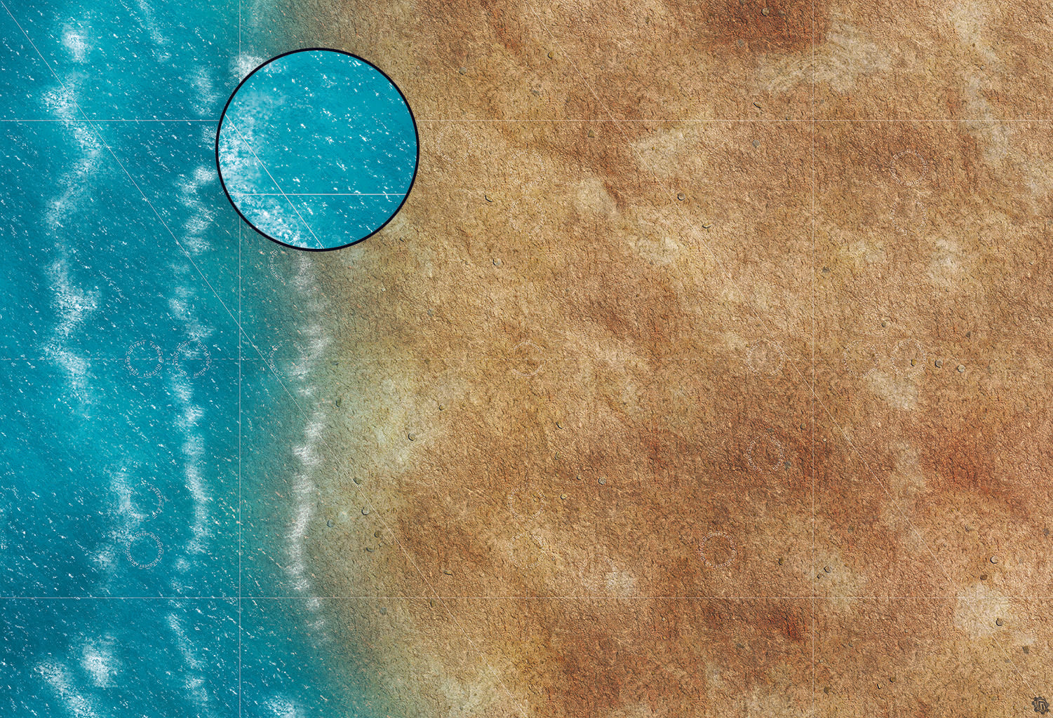 Mats by Mars: Treasure Beach Tabletop Wargaming Play Mat