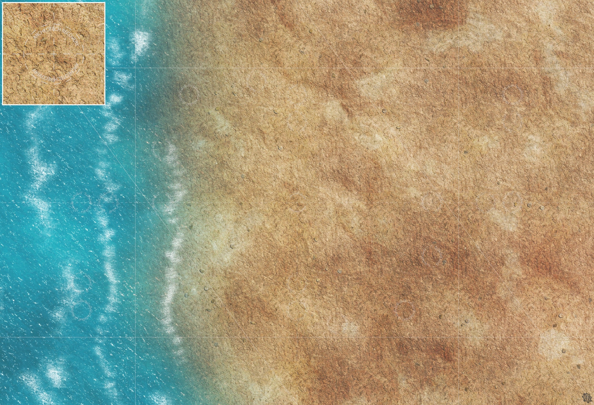 Mats by Mars: Treasure Beach Tabletop Wargaming Play Mat