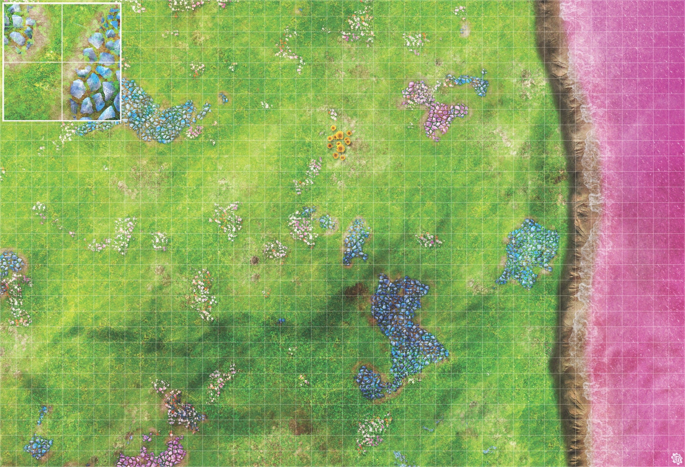 Mats by Mars: Faewild Shore Tabletop Wargaming Play Mat