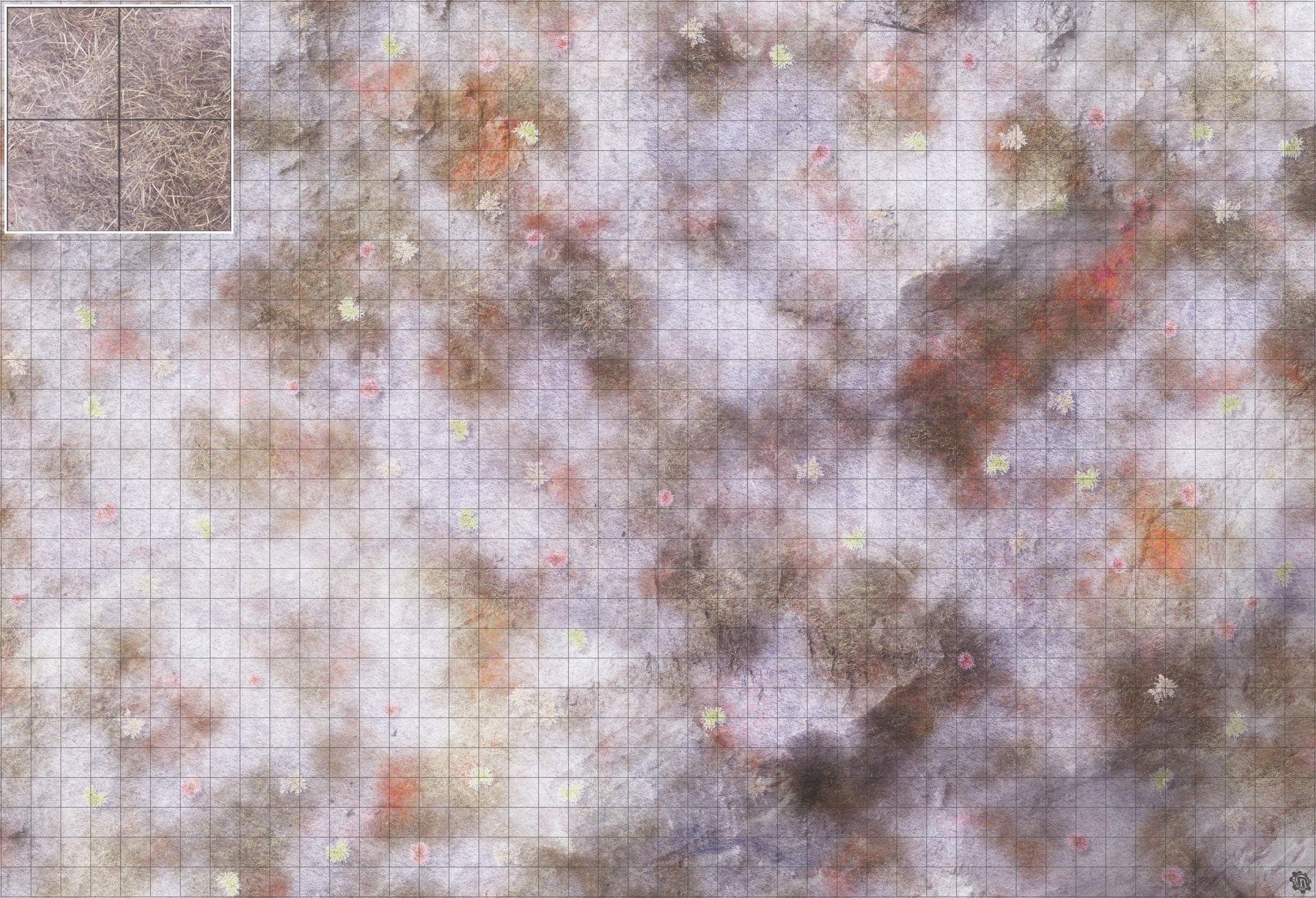 Mats by Mars: Hinterland Snow Tabletop Wargaming Play Mat