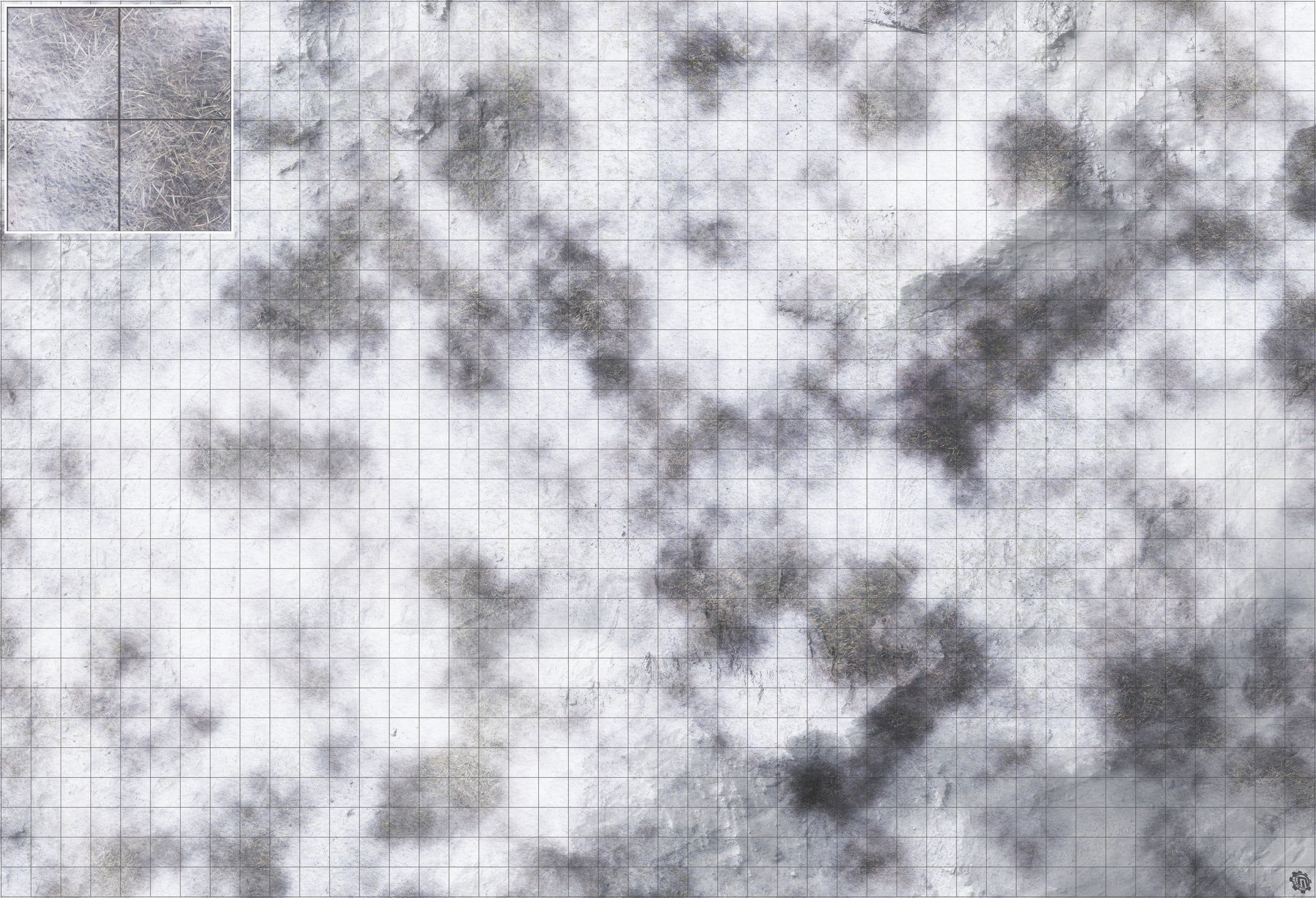 Mats by Mars: Frozen Wasteland Tabletop Wargaming Play Mat