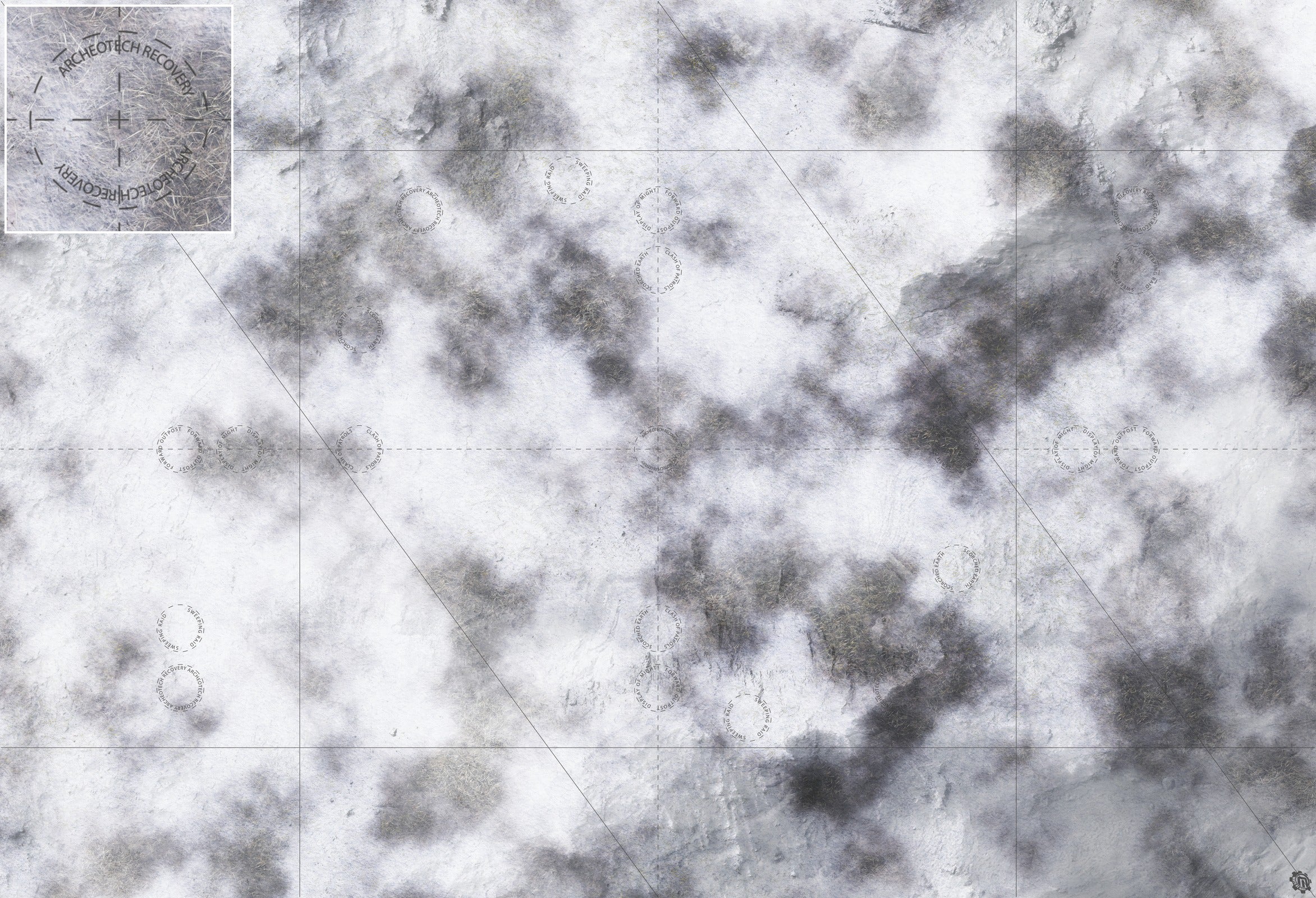 Mats by Mars: Frozen Wasteland Tabletop Wargaming Play Mat
