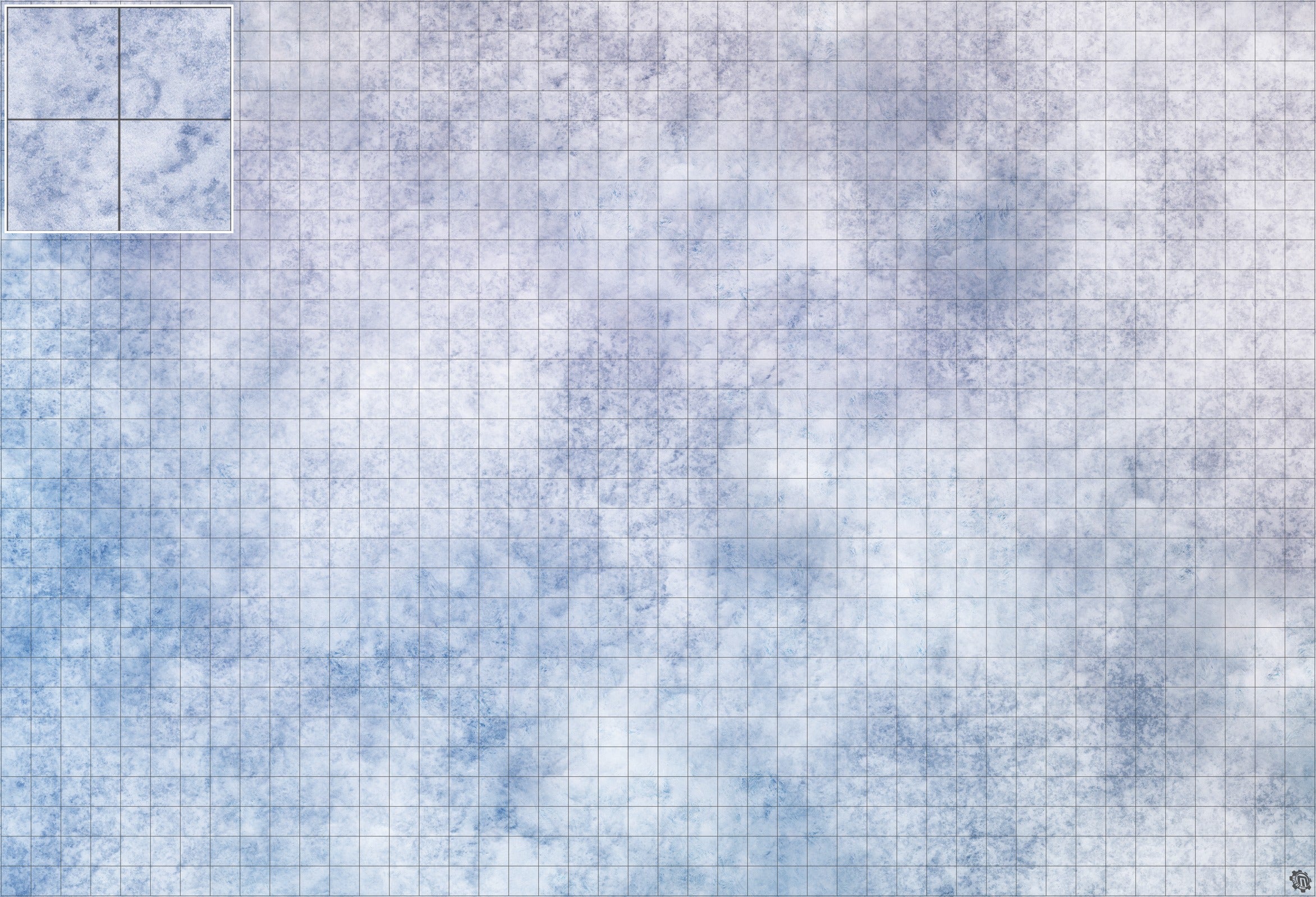 Mats by Mars: Glacial Plain Tabletop Wargaming Play Mat