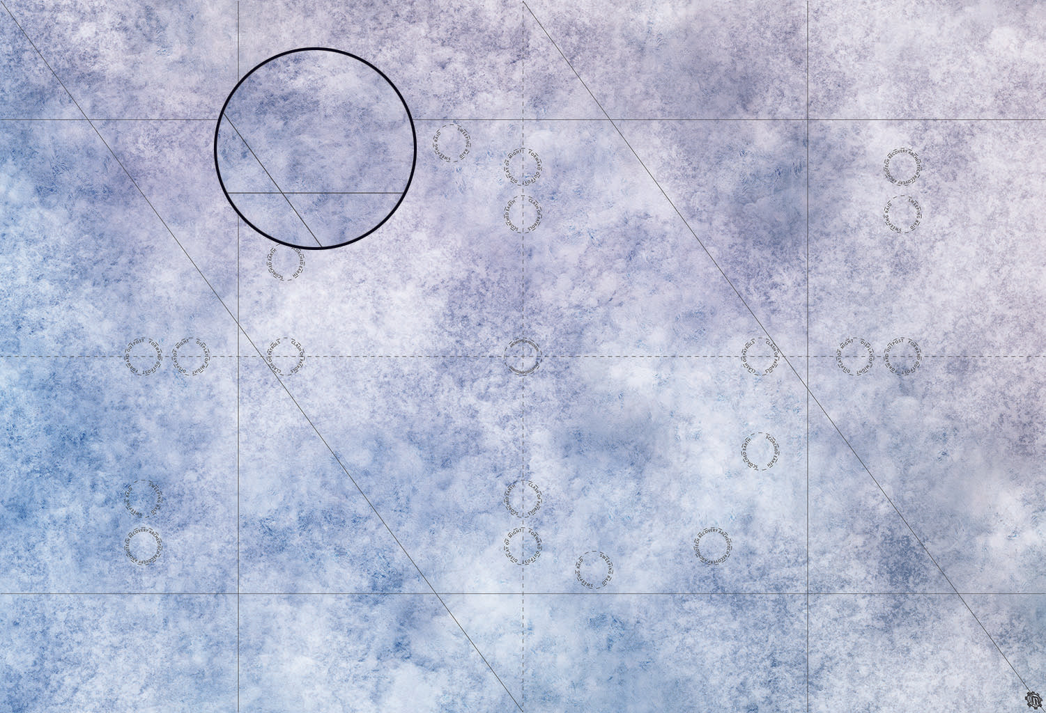 Mats by Mars: Glacial Plain Tabletop Wargaming Play Mat