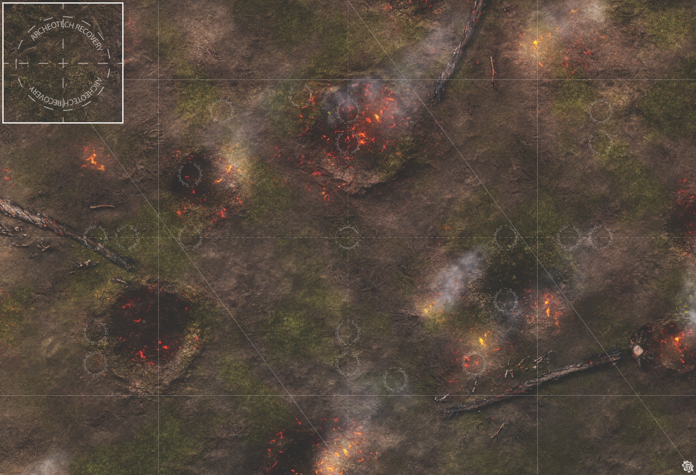 Mats by Mars: Mortar Combat Wargaming Play Mat