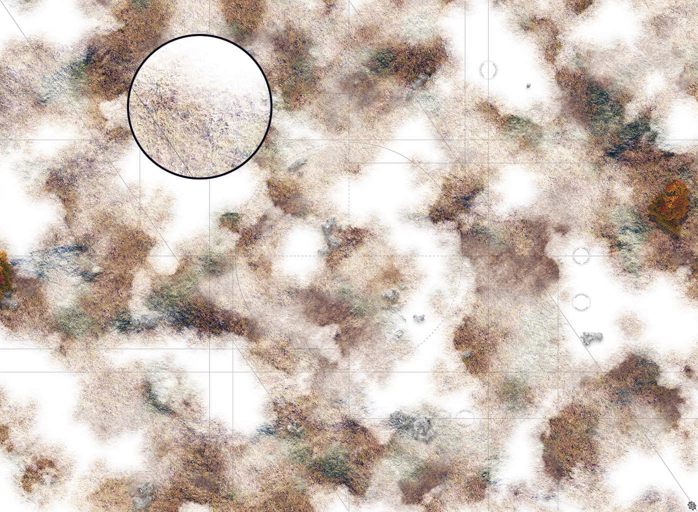 Mats by Mars: Snowy Tundra Tabletop Wargaming Play Mat