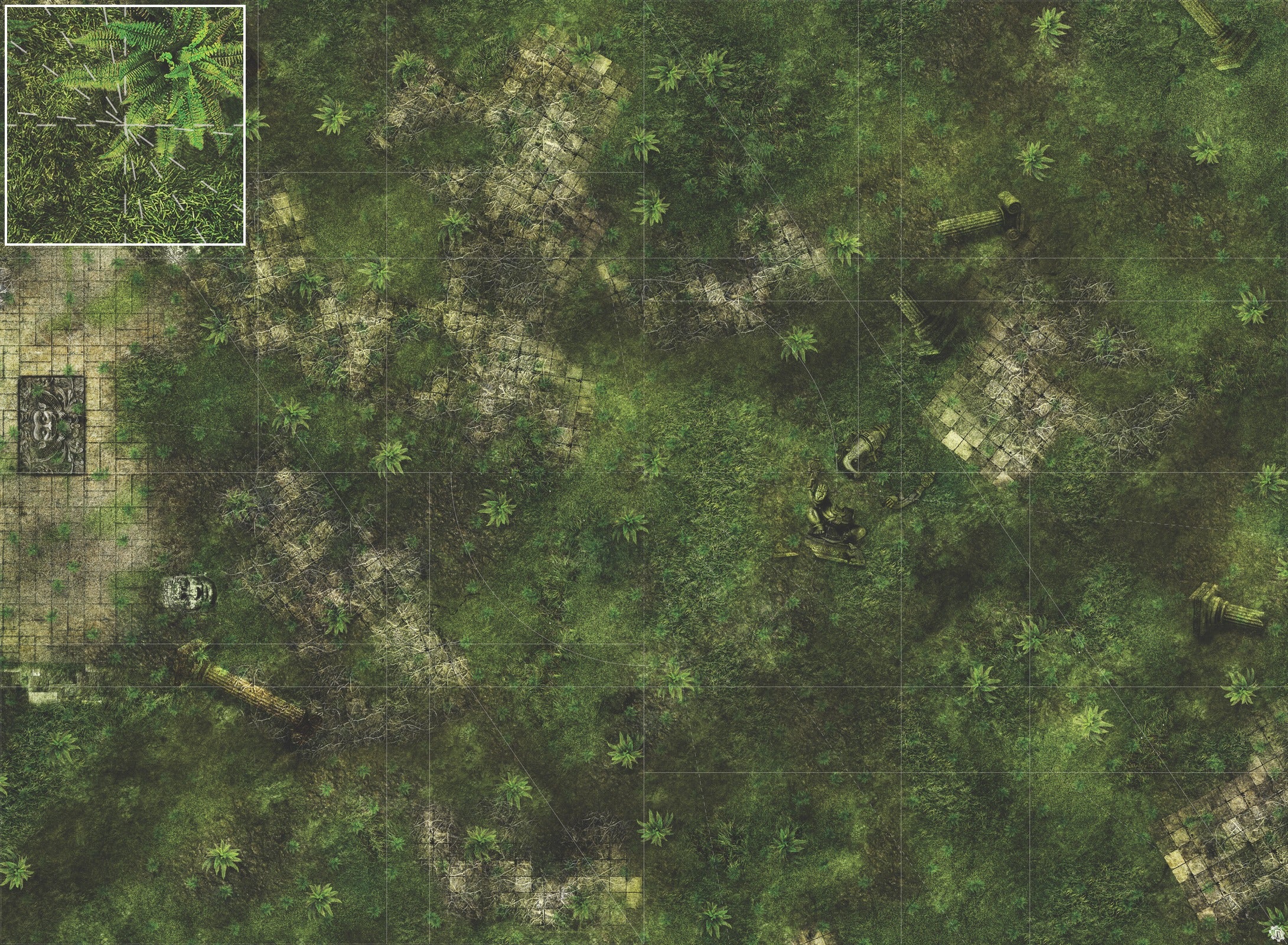 Mats by Mars: Forgotten Temple (Altar) Tabletop Wargaming Play Mat