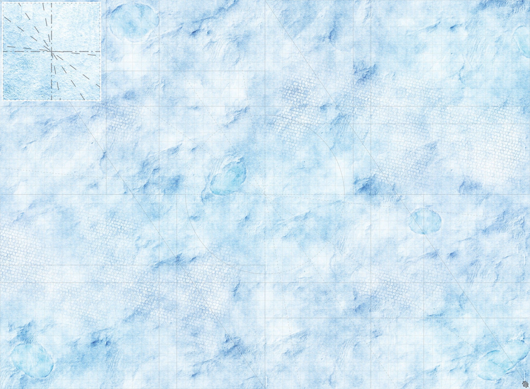 Mats by Mars: Frosty Cobbles Tabletop Wargaming Play Mat