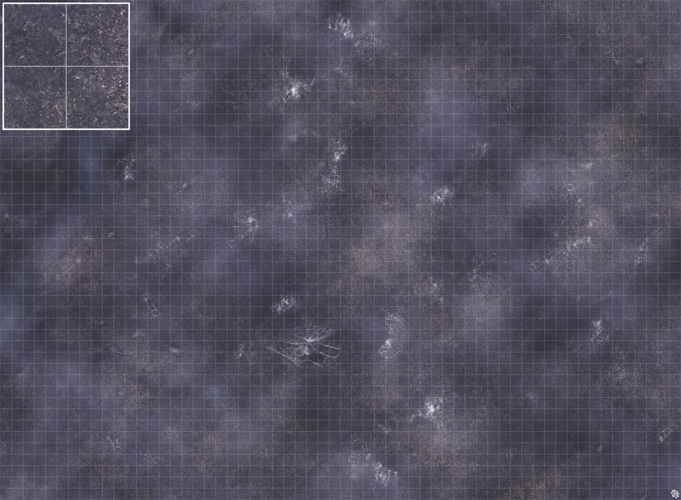 Mats by Mars: Moonlight Cobwebs Tabletop Wargaming Play Mat