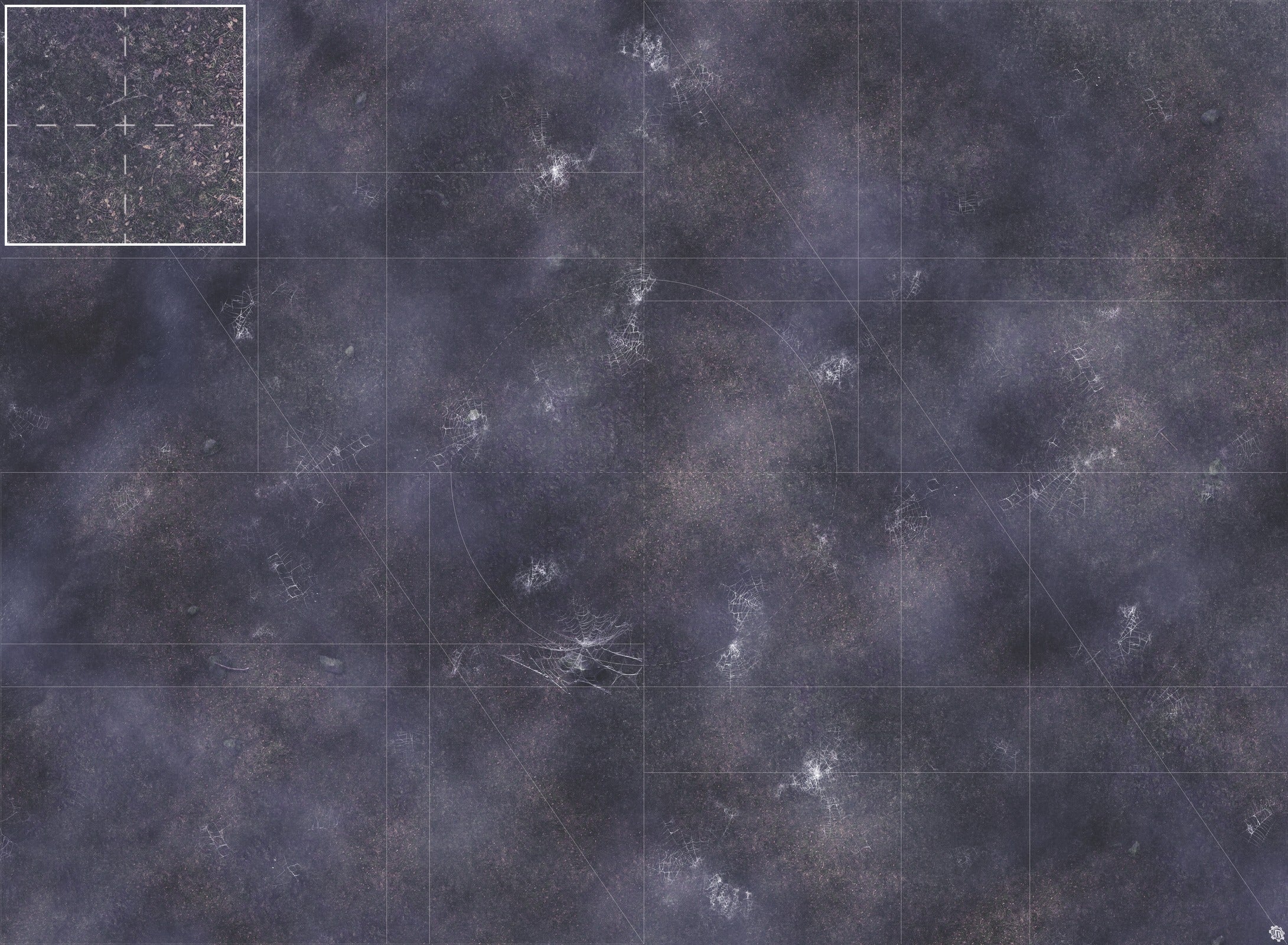Mats by Mars: Moonlight Cobwebs Tabletop Wargaming Play Mat