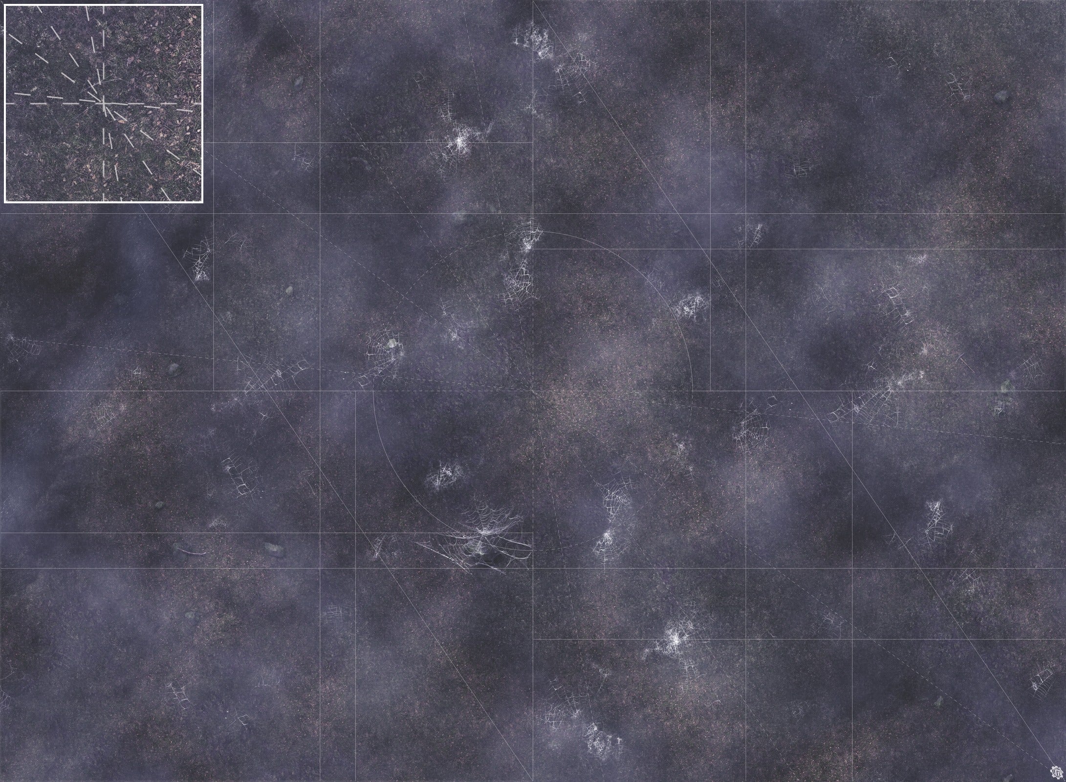 Mats by Mars: Moonlight Cobwebs Tabletop Wargaming Play Mat