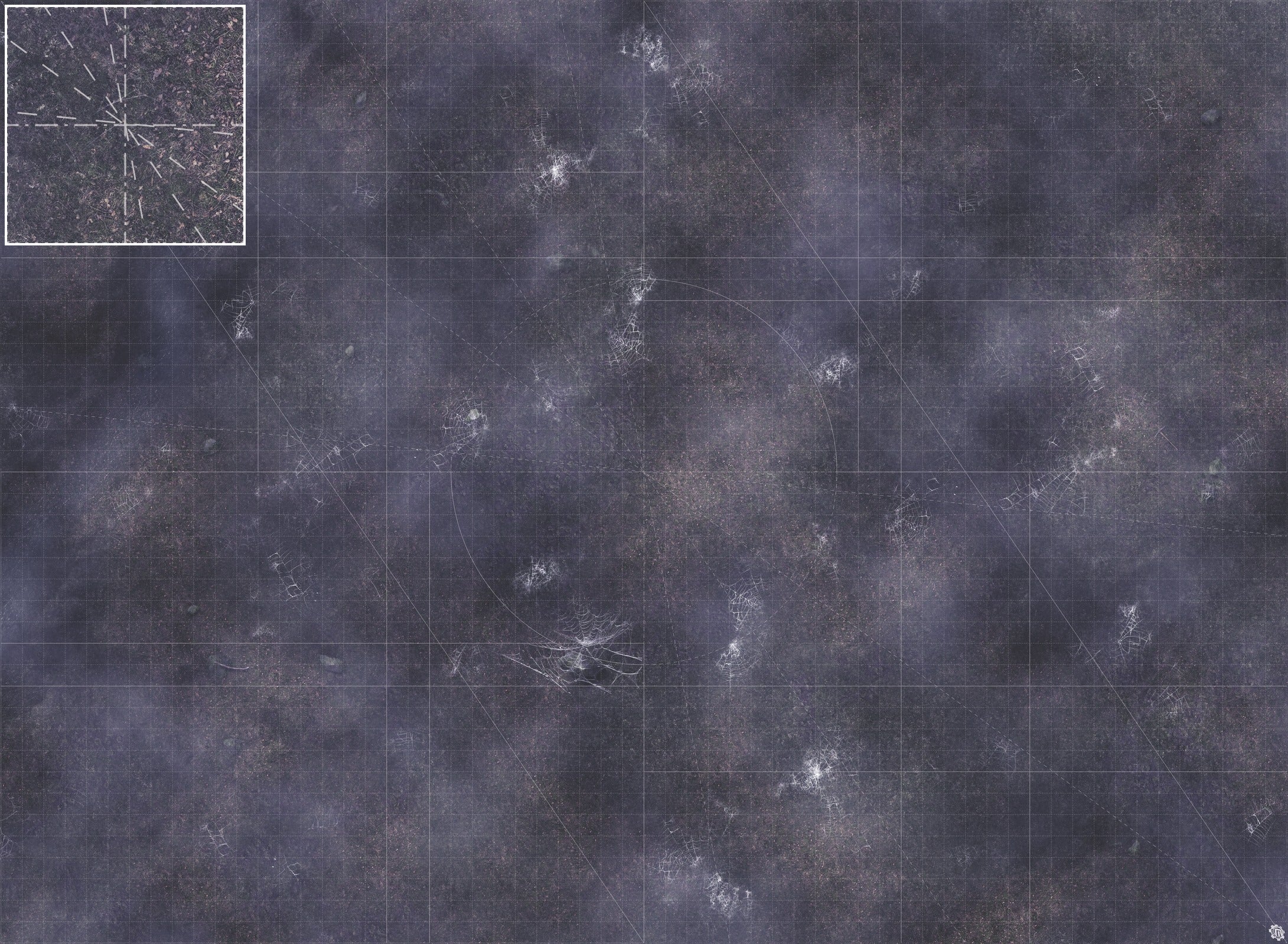 Mats by Mars: Moonlight Cobwebs Tabletop Wargaming Play Mat