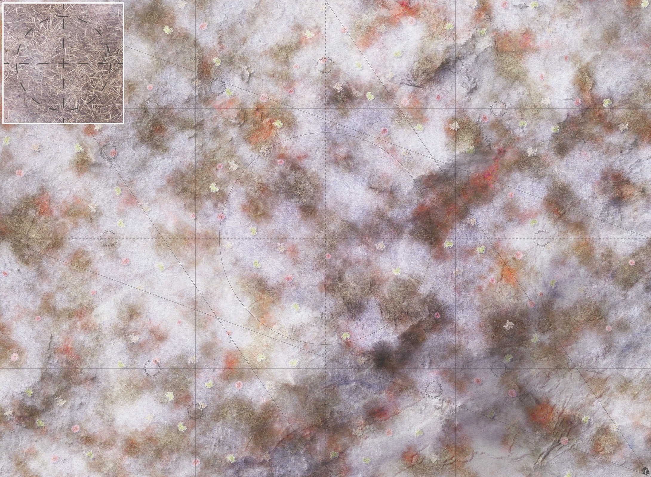 Mats by Mars: Hinterland Snow Tabletop Wargaming Play Mat