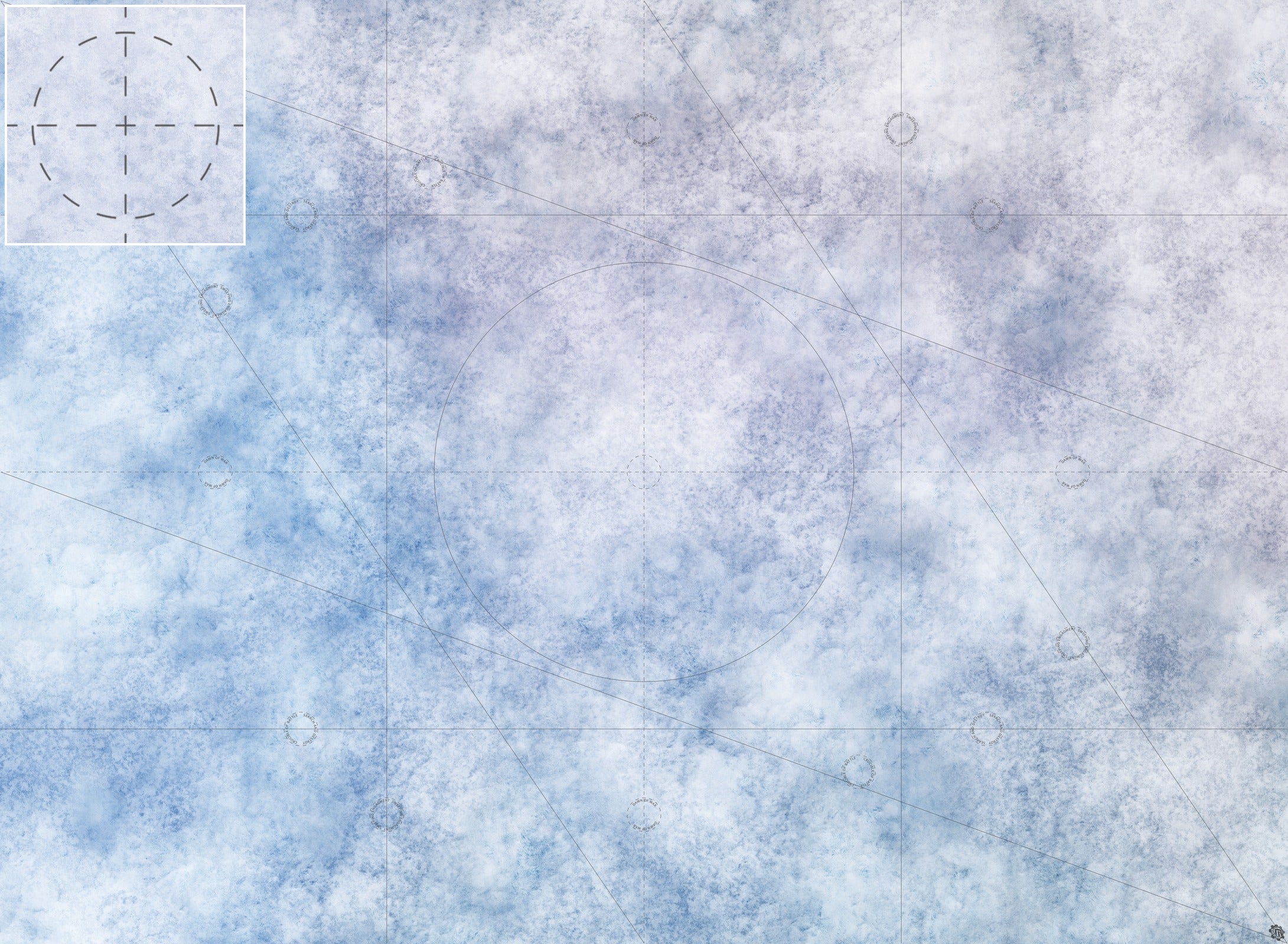 Mats by Mars: Glacial Plain Tabletop Wargaming Play Mat