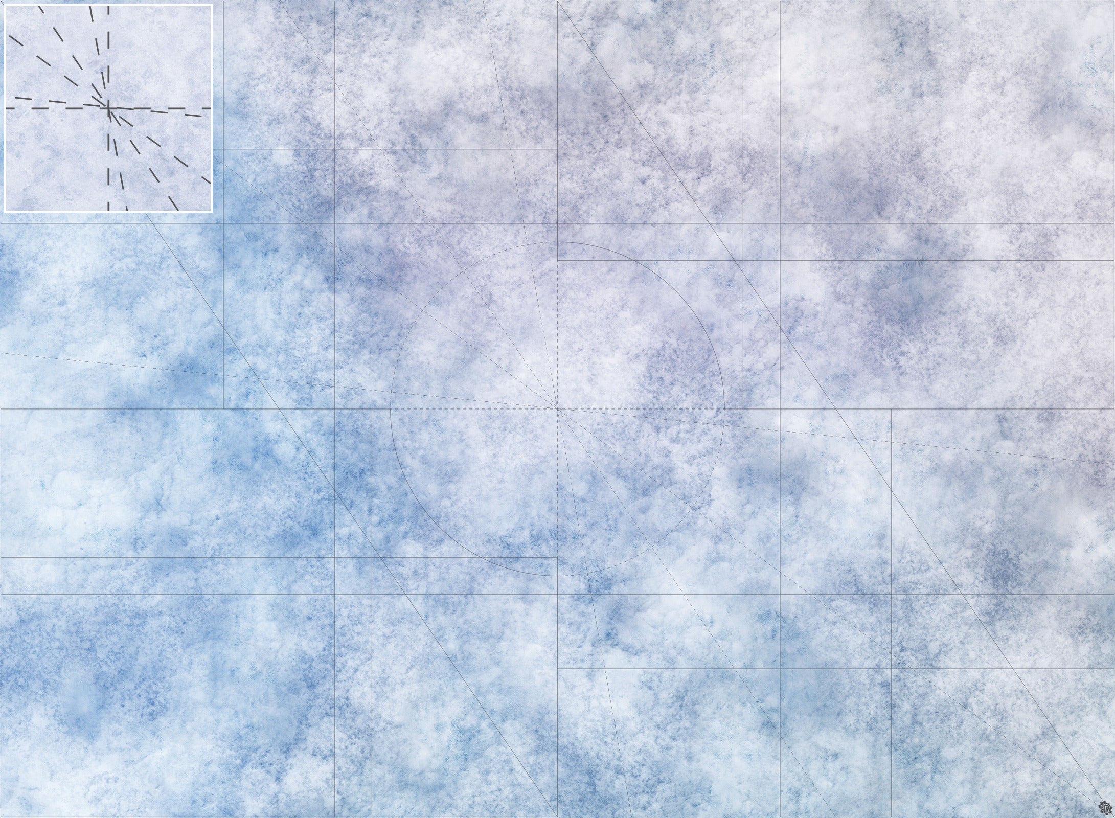 Mats by Mars: Glacial Plain Tabletop Wargaming Play Mat