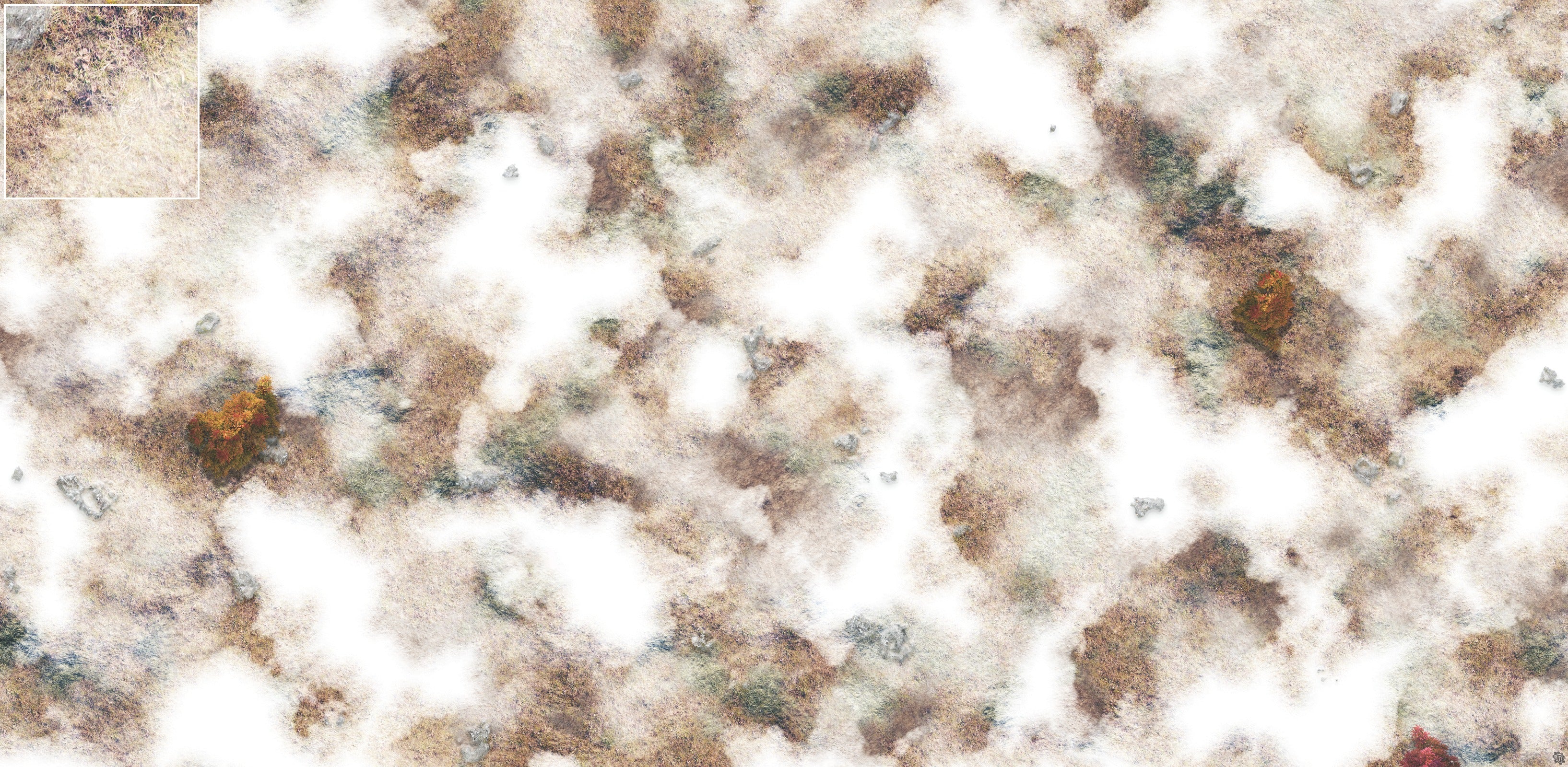 Mats by Mars: Snowy Tundra Tabletop Wargaming Play Mat