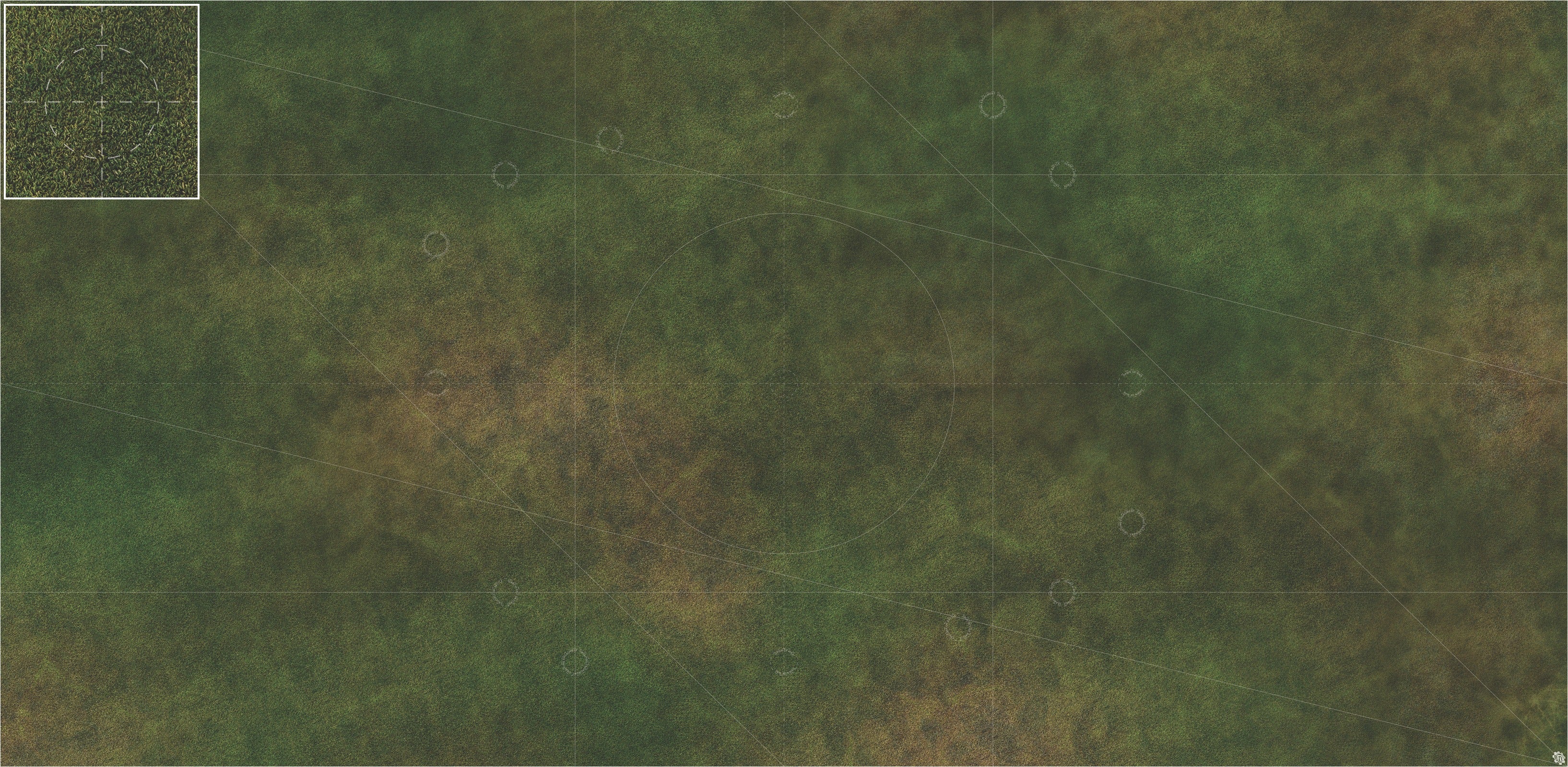 Mats by Mars: Green Meadow Tabletop Wargaming Play Mat