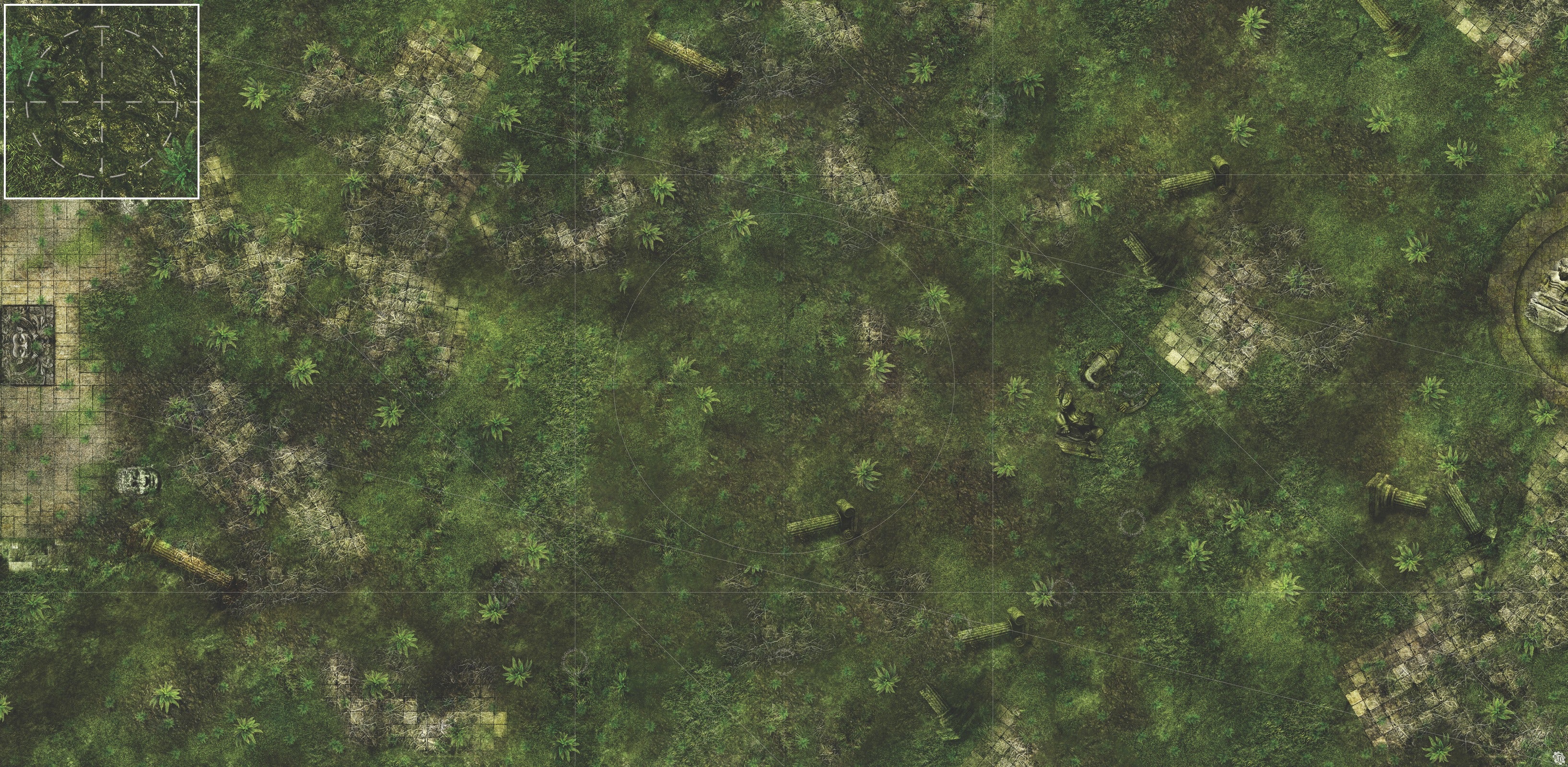 Mats by Mars: Forgotten Temple (Altar) Tabletop Wargaming Play Mat