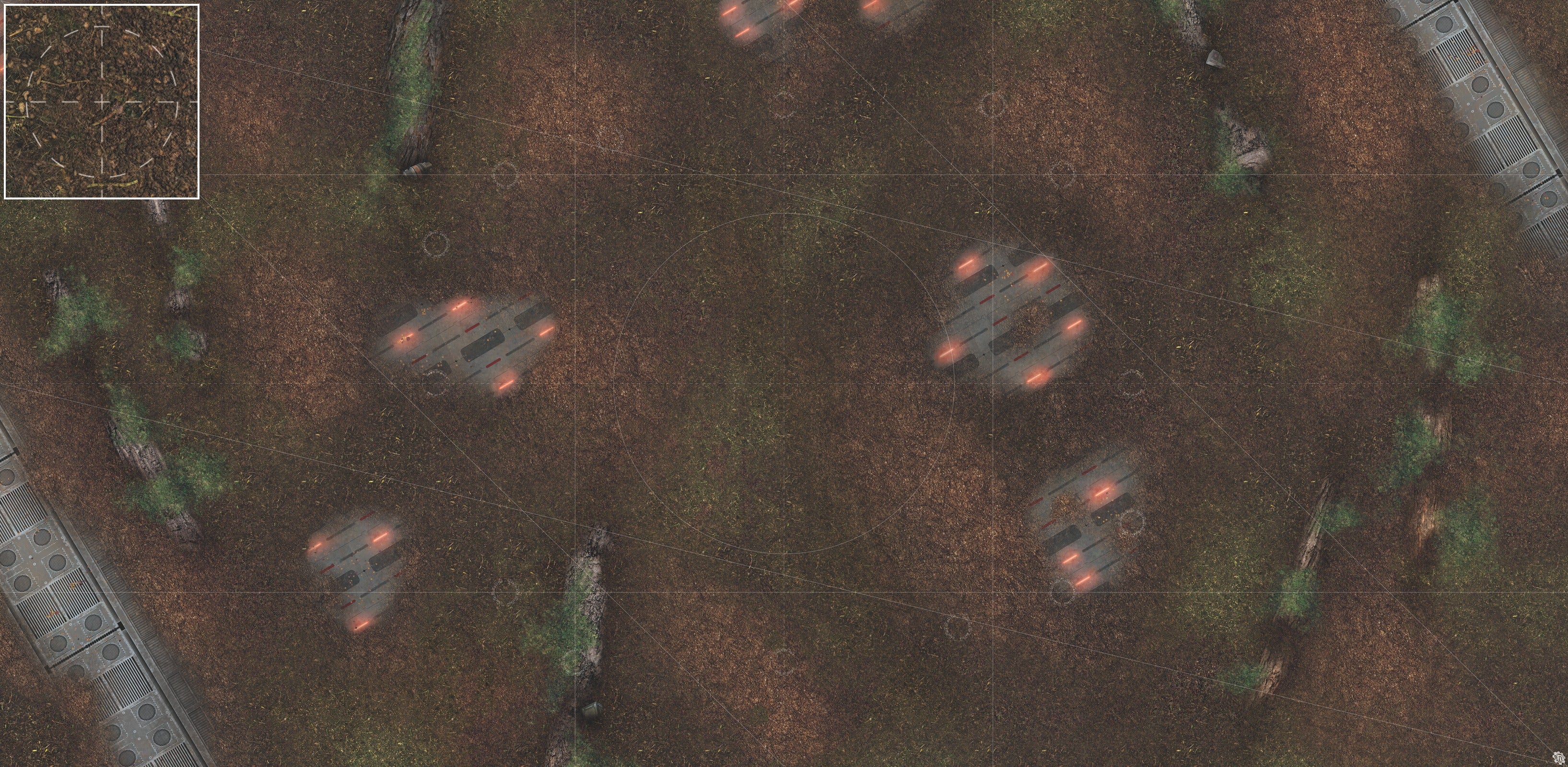 Mats by Mars: Hidden Outpost (Red) Tabletop Wargaming Play Mat